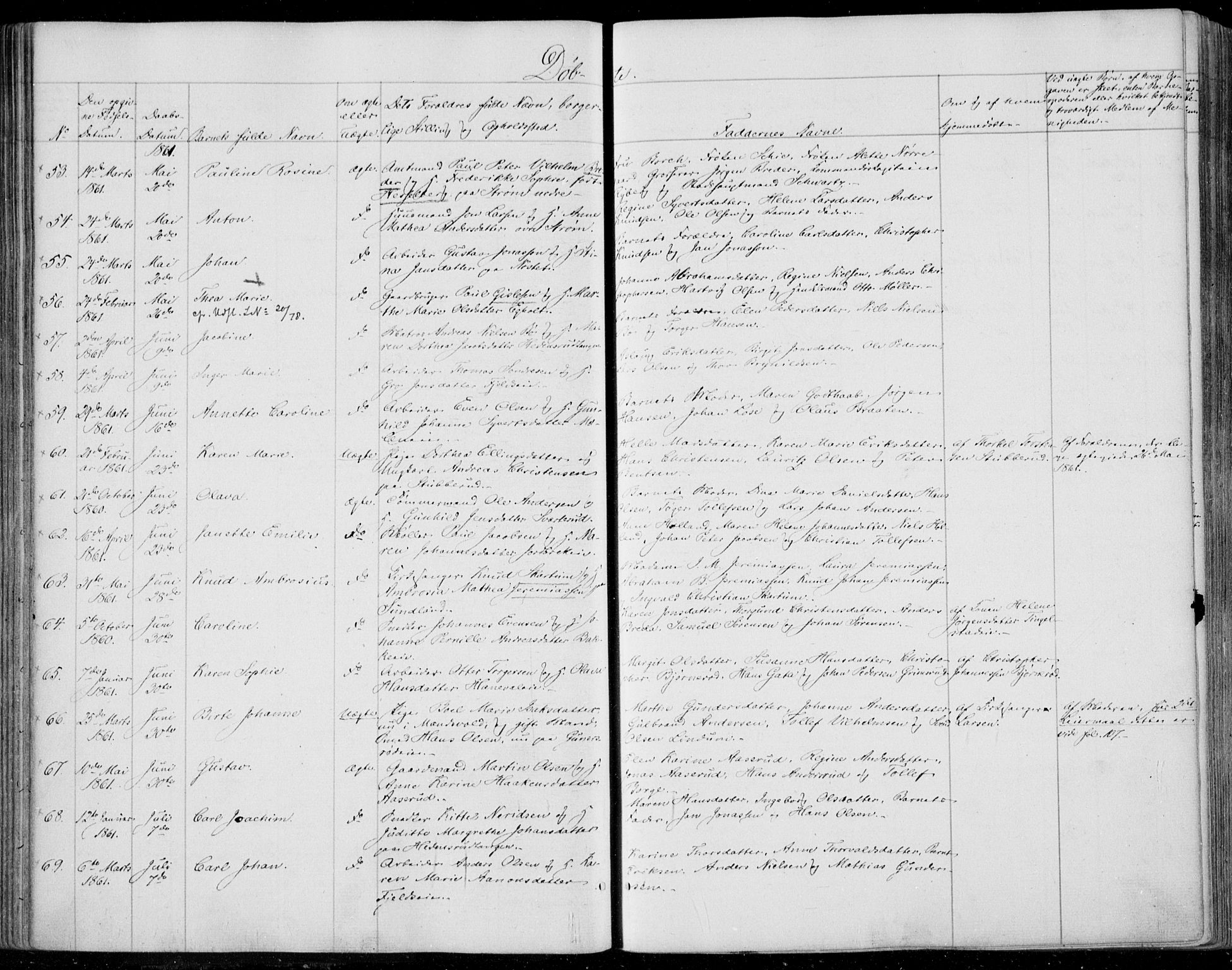 Skoger kirkebøker, SAKO/A-59/F/Fa/L0003: Ministerialbok nr. I 3, 1842-1861