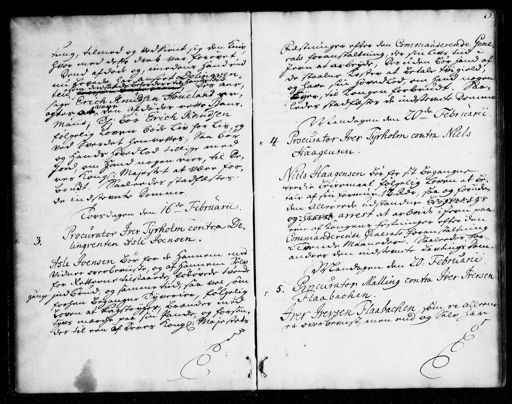 Overhoffretten 1667-1797, AV/RA-EA-2884/Aa/L0071: Avsiktsprotokoll, 1741, s. 2b-3a