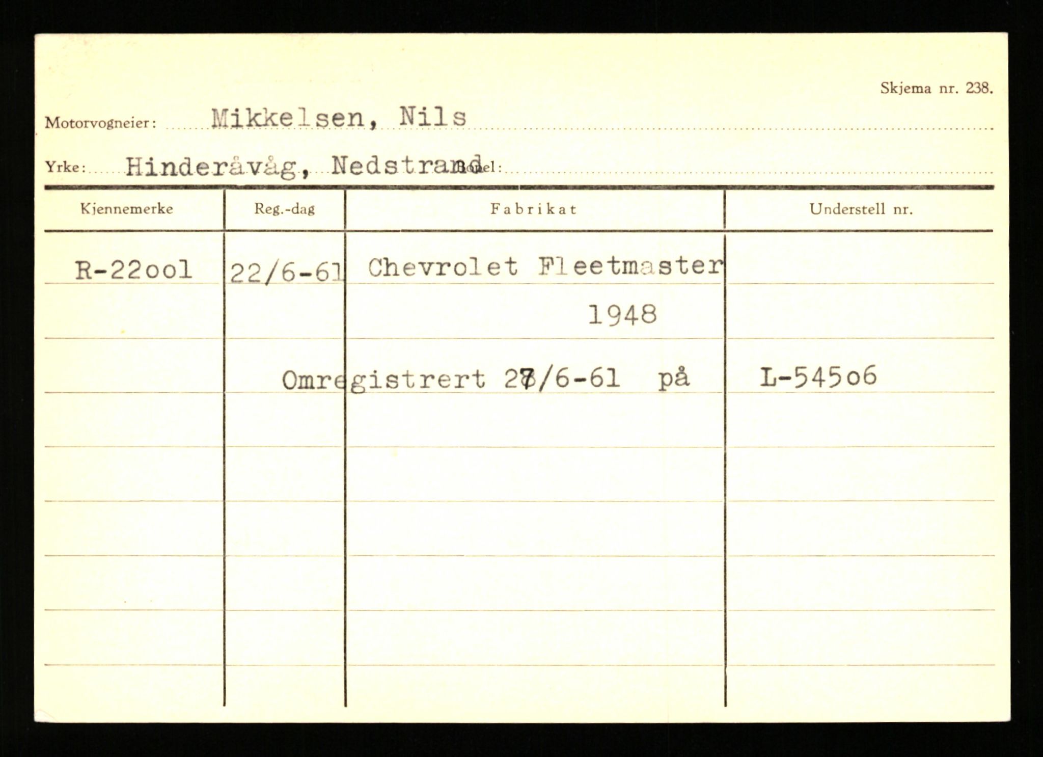 Stavanger trafikkstasjon, SAST/A-101942/0/G/L0004: Registreringsnummer: 15497 - 22957, 1930-1971, s. 2859