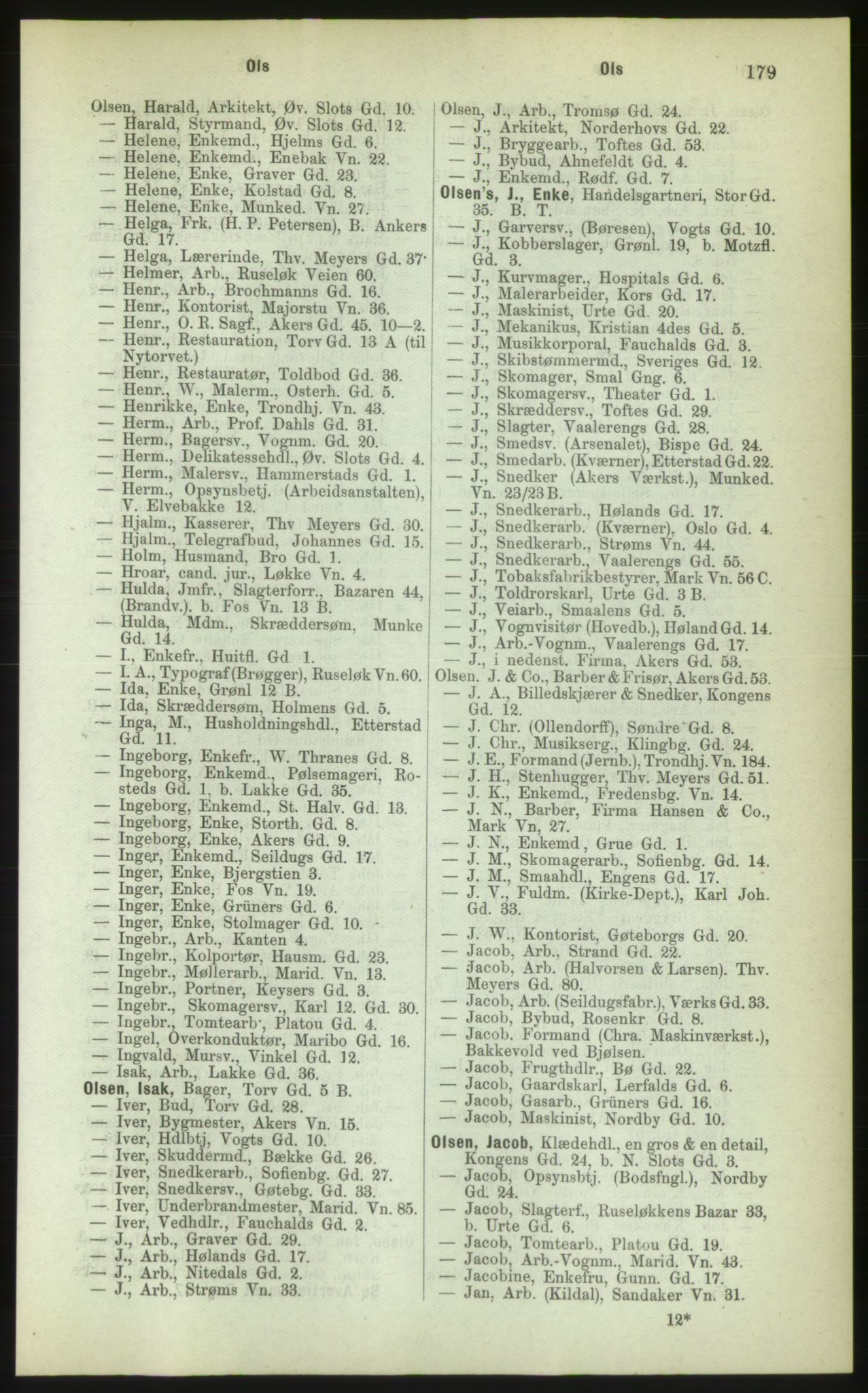 Kristiania/Oslo adressebok, PUBL/-, 1883, s. 179