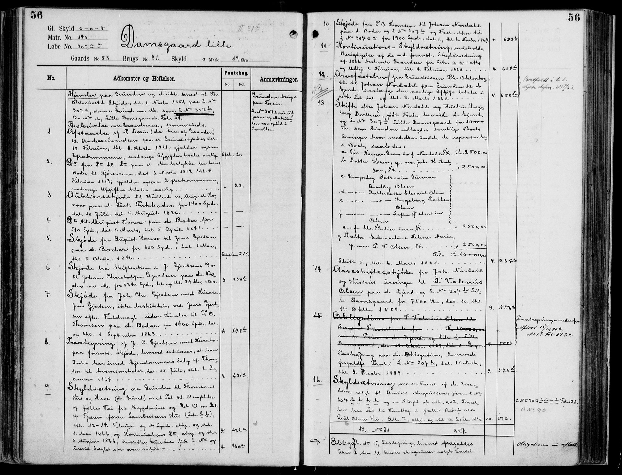 Midhordland sorenskriveri, AV/SAB-A-3001/1/G/Ga/Gab/L0113: Panteregister nr. II.A.b.113, s. 56