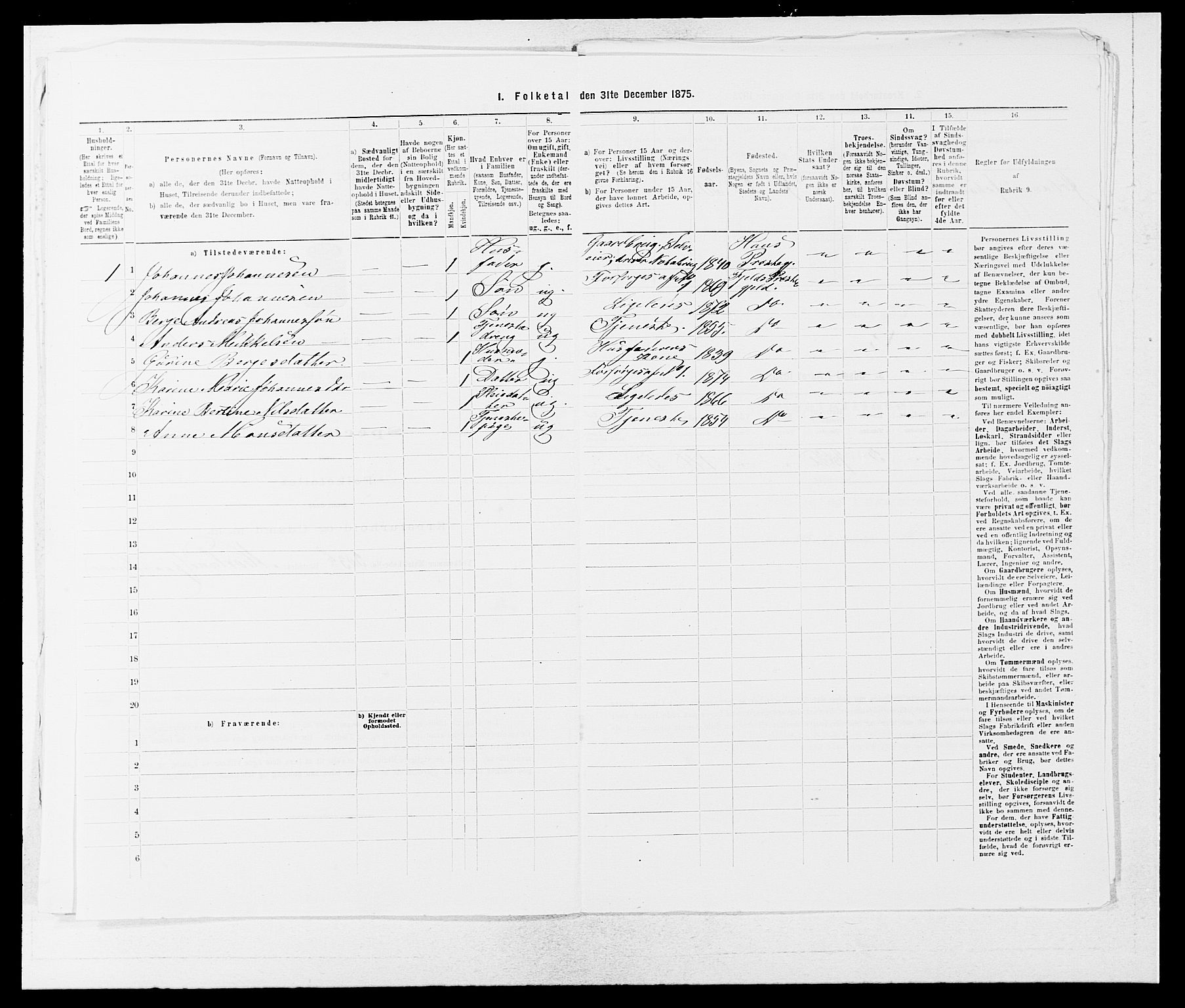 SAB, Folketelling 1875 for 1246P Fjell prestegjeld, 1875, s. 44