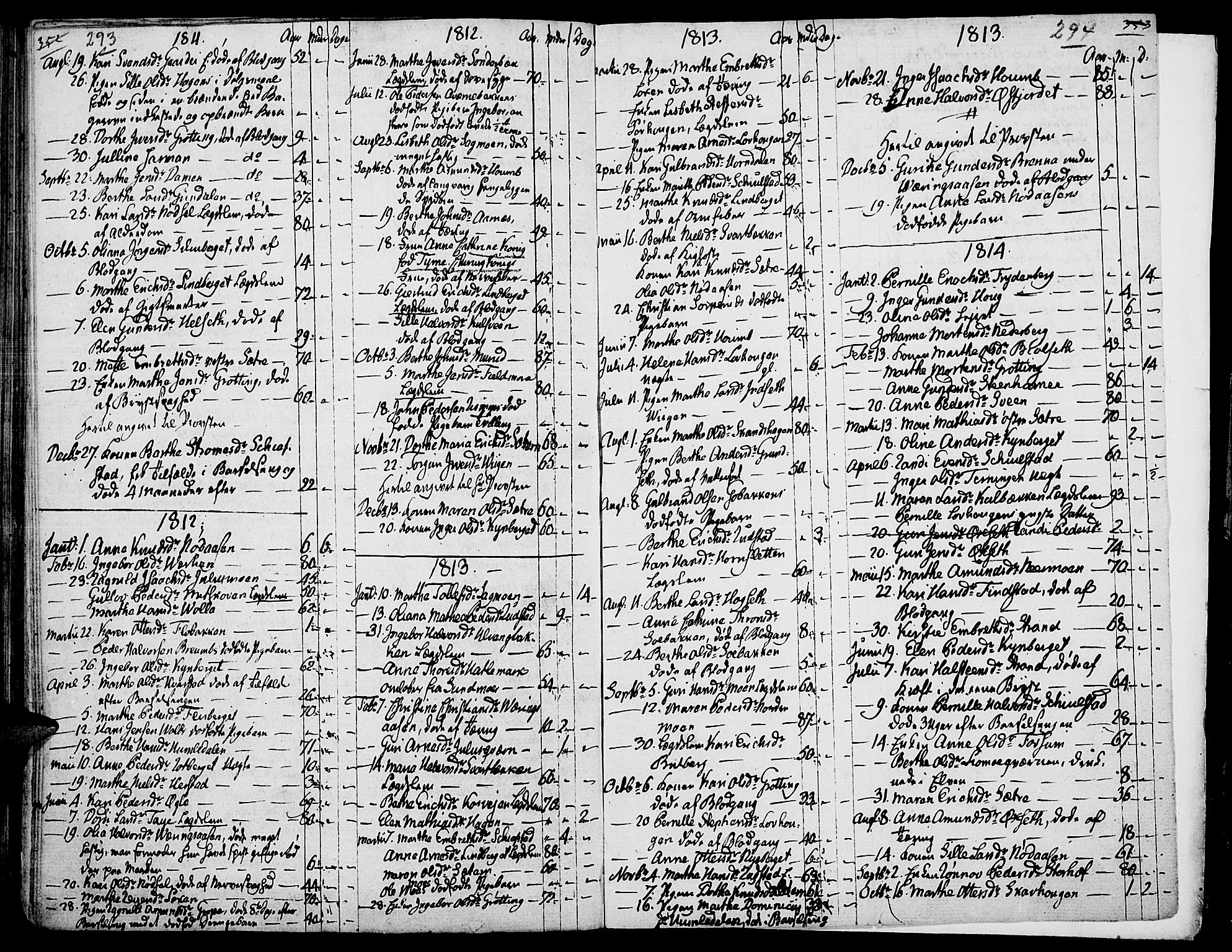 Elverum prestekontor, AV/SAH-PREST-044/H/Ha/Haa/L0006: Ministerialbok nr. 6, 1794-1814, s. 293-294