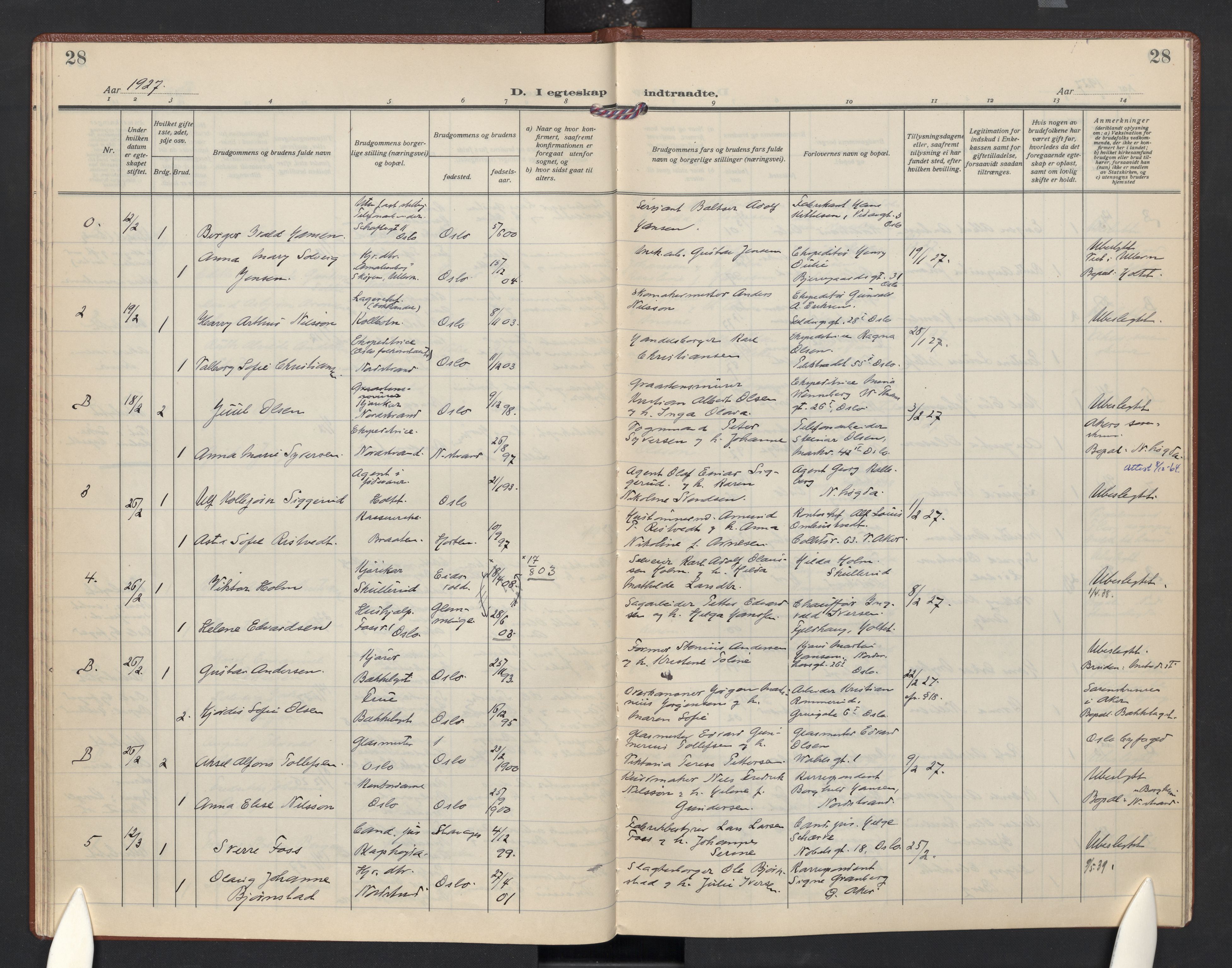 Nordstrand prestekontor Kirkebøker, AV/SAO-A-10362a/F/Fa/L0004: Ministerialbok nr. 4, 1924-1930, s. 28