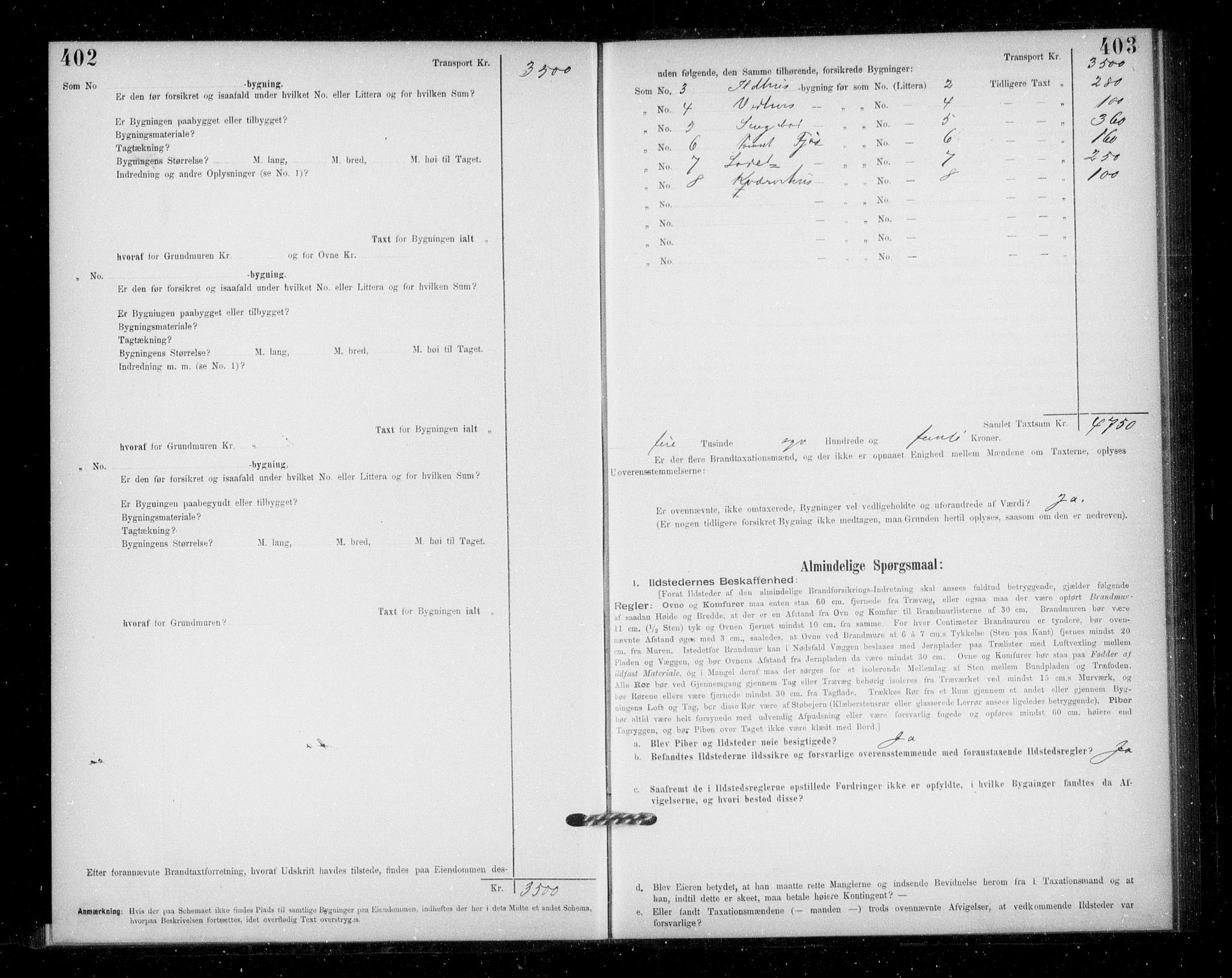 Lensmannen i Jondal, AV/SAB-A-33101/0012/L0005: Branntakstprotokoll, skjematakst, 1894-1951, s. 402-403