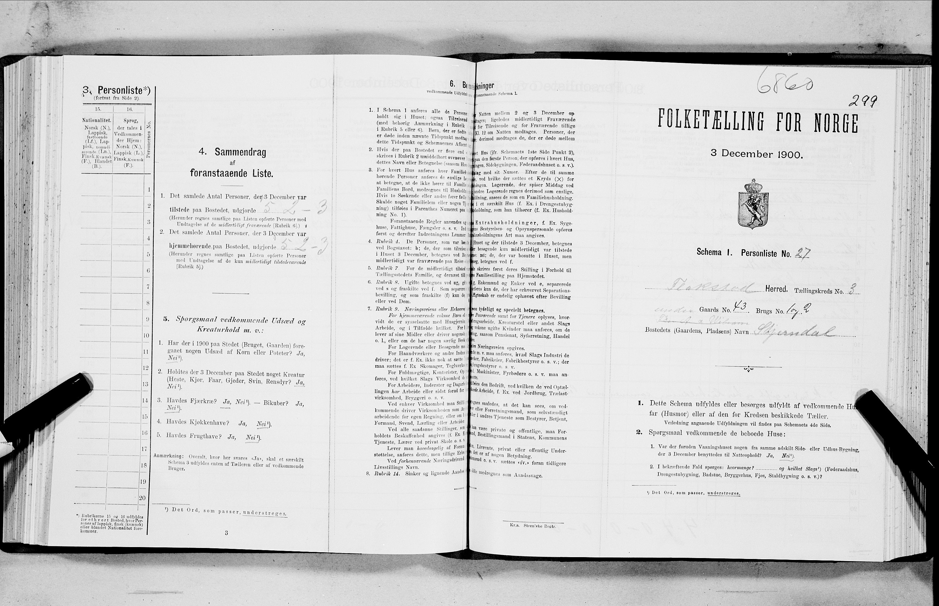 SAT, Folketelling 1900 for 1859 Flakstad herred, 1900, s. 319