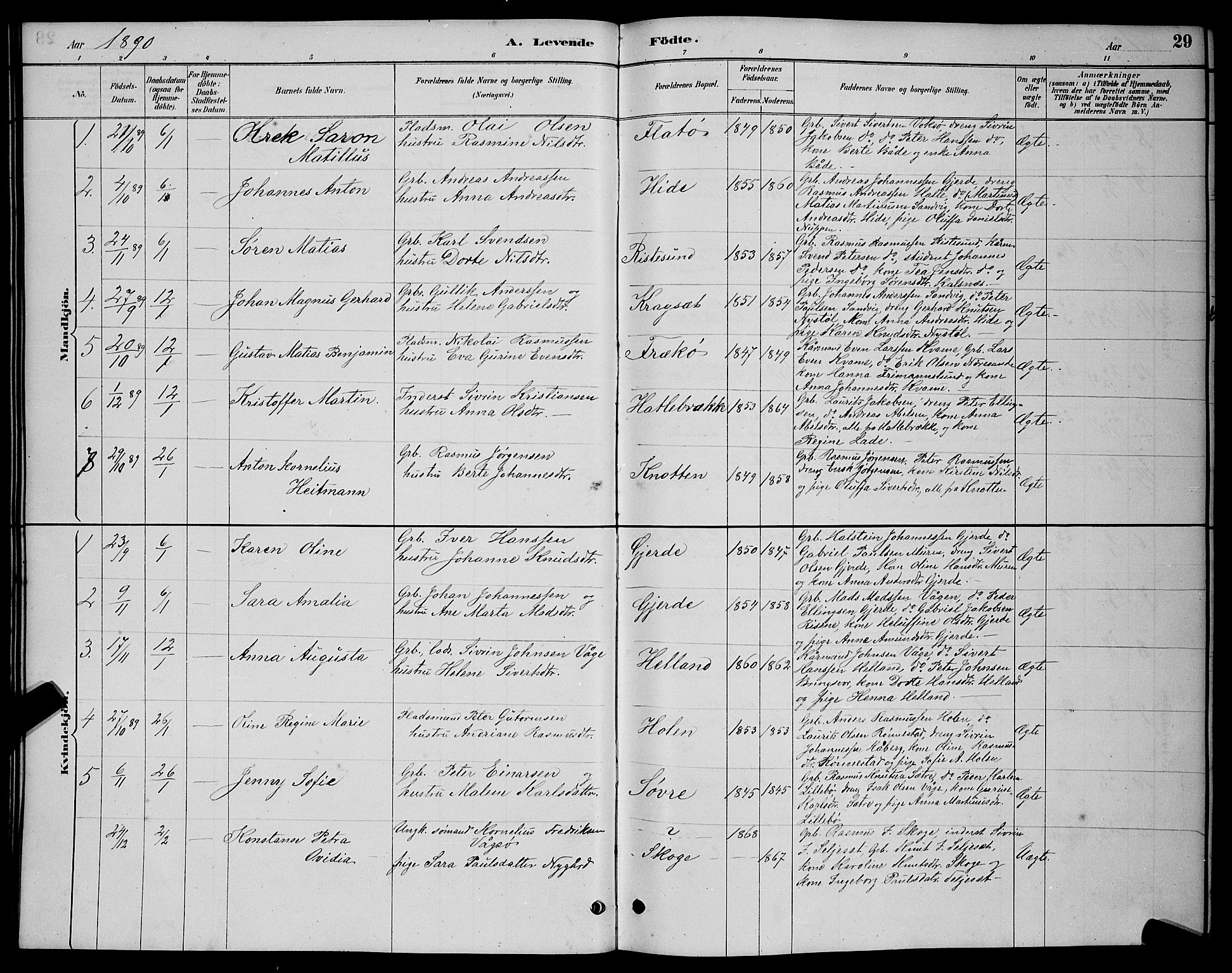 Ministerialprotokoller, klokkerbøker og fødselsregistre - Møre og Romsdal, AV/SAT-A-1454/503/L0048: Klokkerbok nr. 503C03, 1885-1893, s. 29