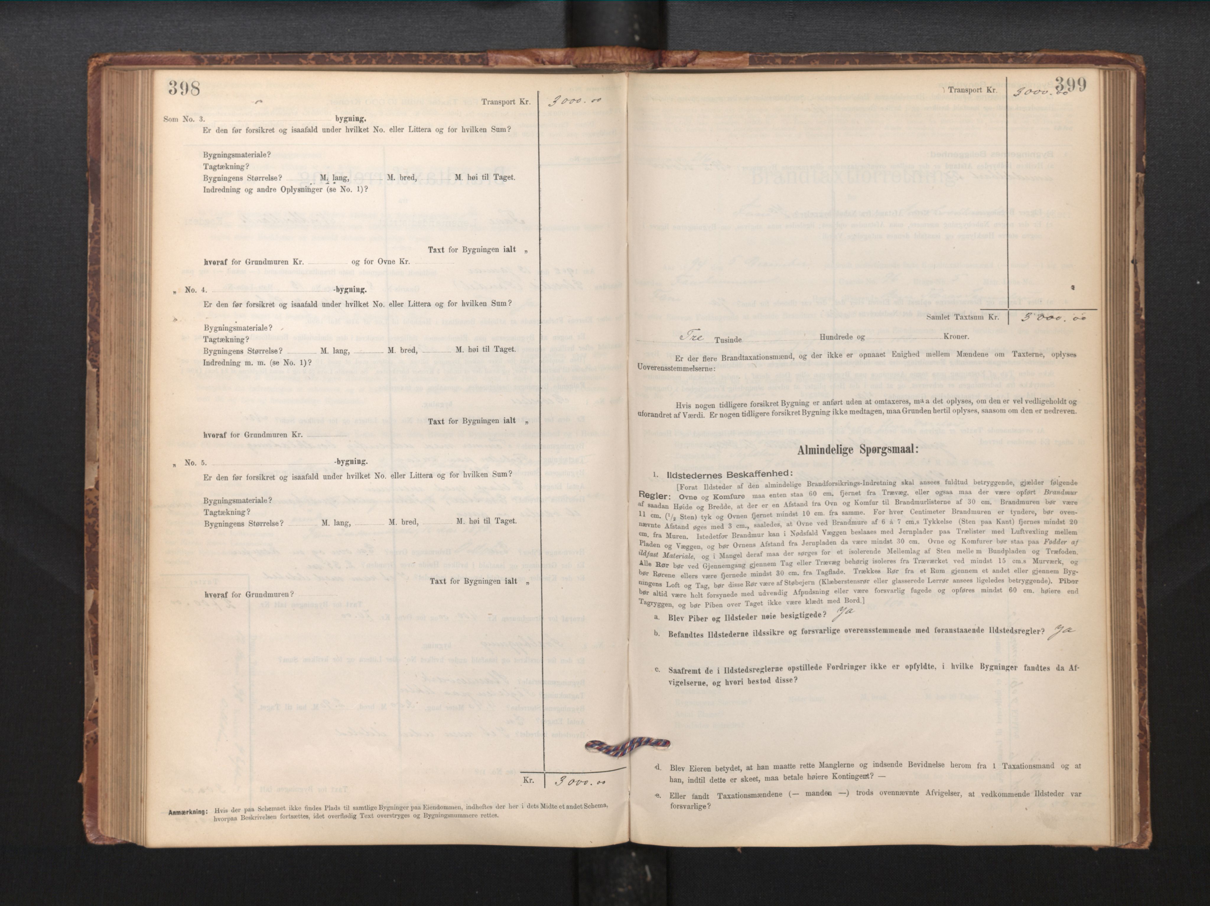 Lensmannen i Fana, SAB/A-31801/0012/L0016: Branntakstprotokoll skjematakst, 1895-1902, s. 398-399