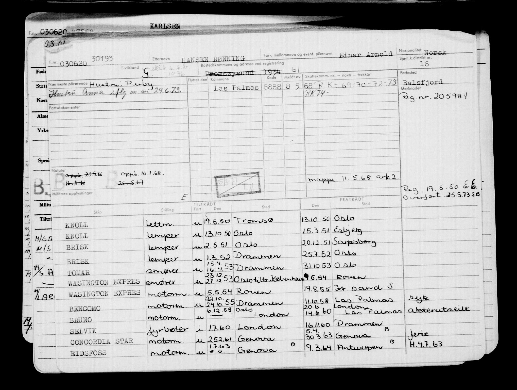 Direktoratet for sjømenn, AV/RA-S-3545/G/Gb/L0181: Hovedkort, 1920, s. 550