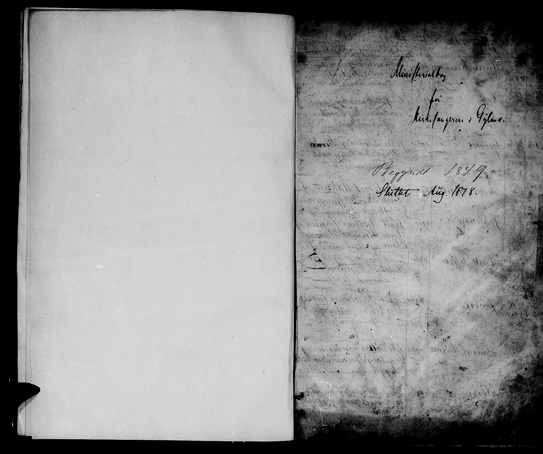 Bakke sokneprestkontor, AV/SAK-1111-0002/F/Fb/Fbb/L0002: Klokkerbok nr. B 2, 1849-1878