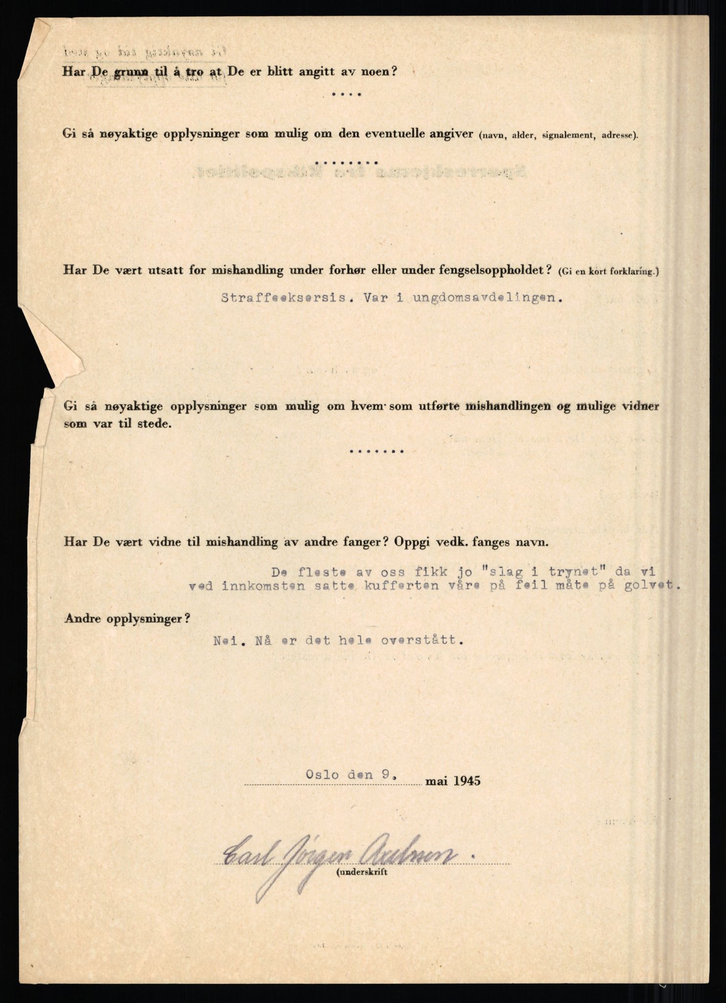 Rikspolitisjefen, AV/RA-S-1560/L/L0001: Abelseth, Rudolf - Berentsen, Odd, 1940-1945, s. 56