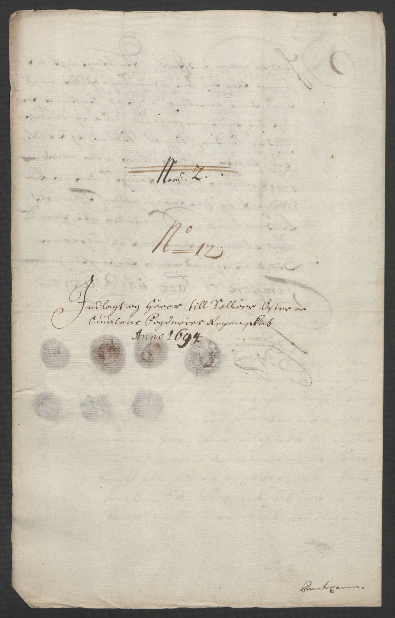 Rentekammeret inntil 1814, Reviderte regnskaper, Fogderegnskap, AV/RA-EA-4092/R13/L0832: Fogderegnskap Solør, Odal og Østerdal, 1694, s. 240