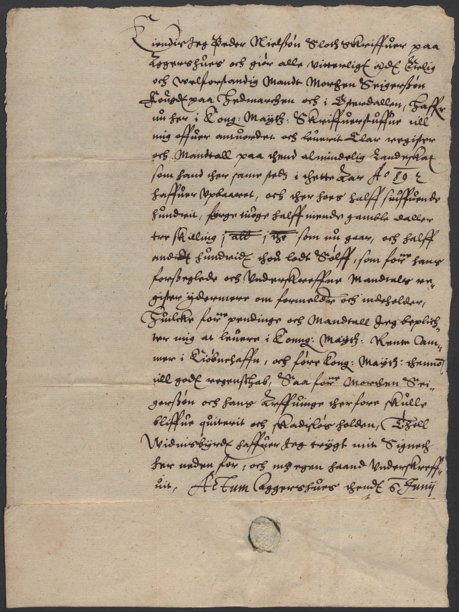 Riksarkivets diplomsamling, AV/RA-EA-5965/F02/L0090: Dokumenter, 1589, s. 77
