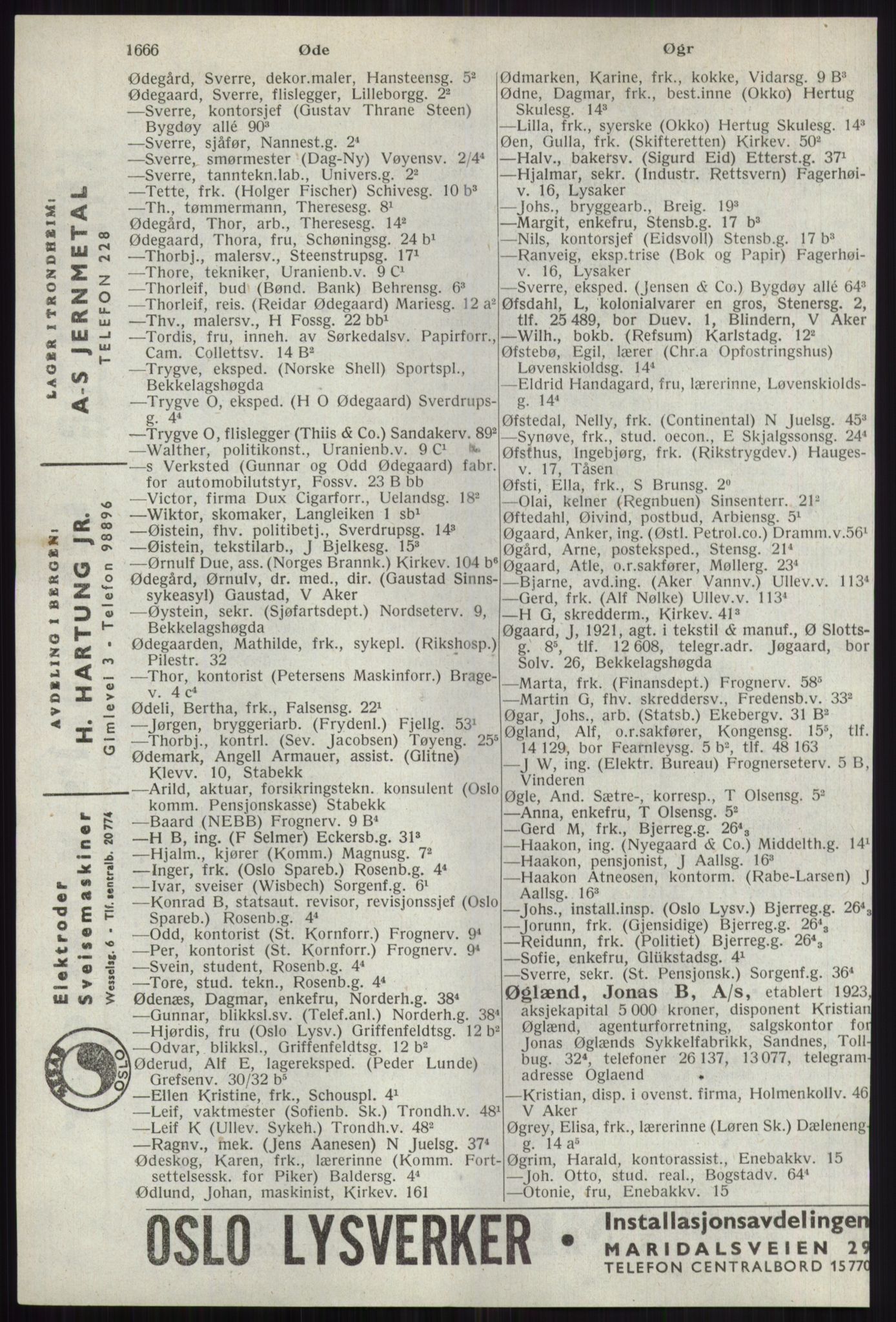 Kristiania/Oslo adressebok, PUBL/-, 1941, s. 1666