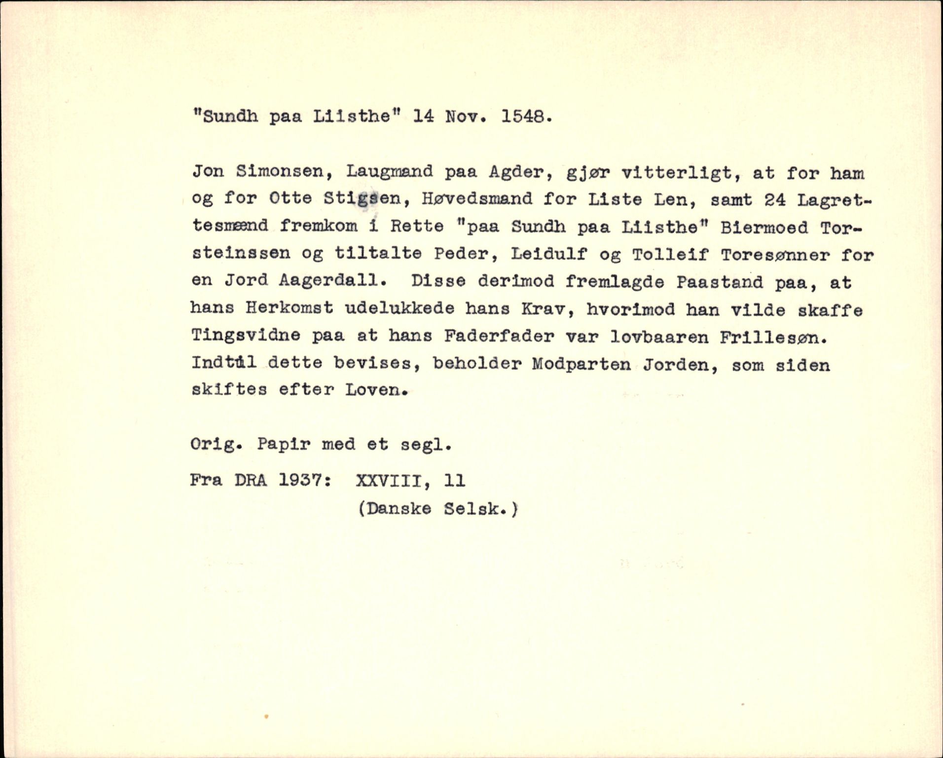 Riksarkivets diplomsamling, AV/RA-EA-5965/F35/F35f/L0003: Regestsedler: Diplomer fra DRA 1937 og 1996, s. 671