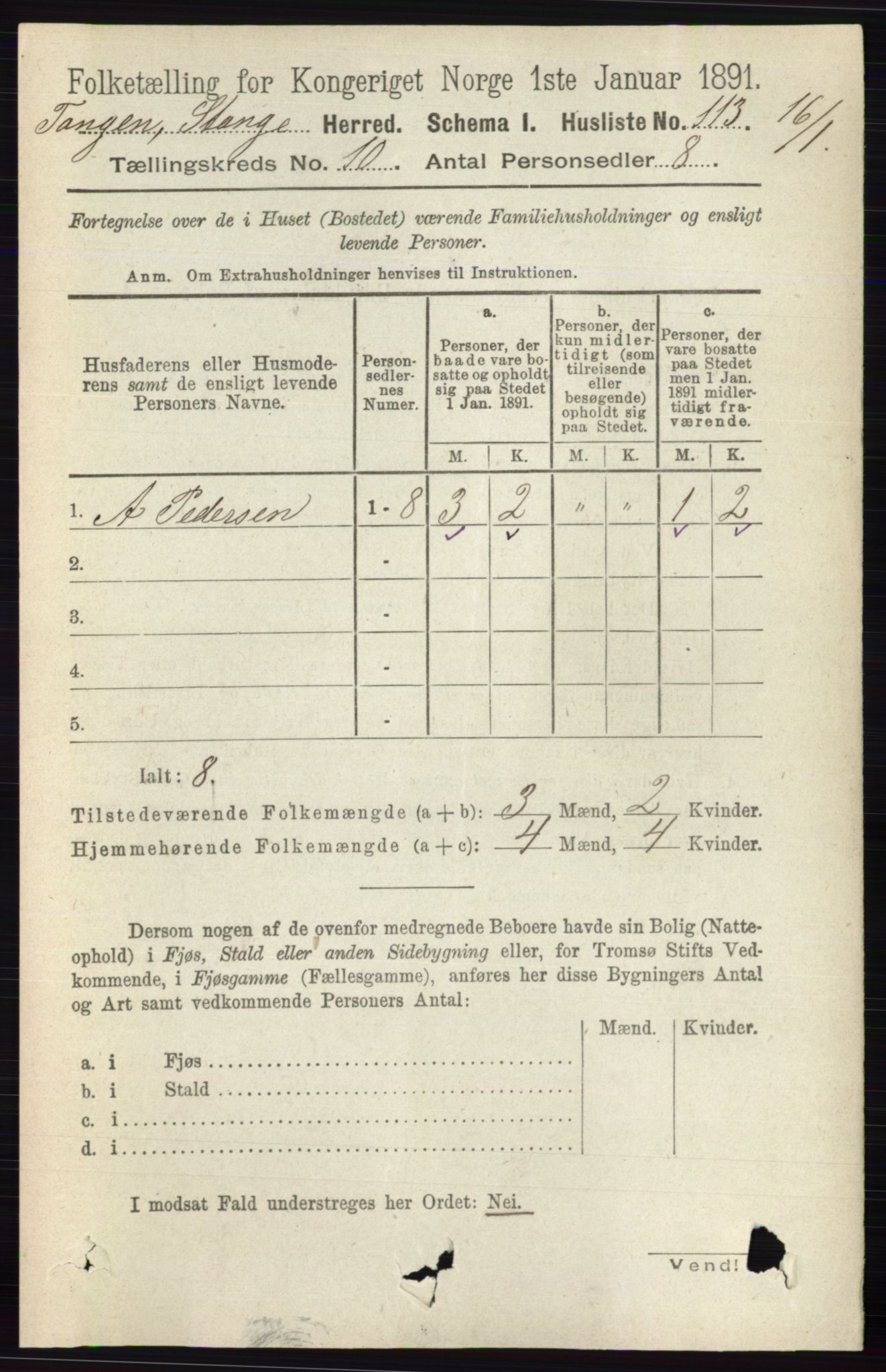 RA, Folketelling 1891 for 0417 Stange herred, 1891, s. 6796