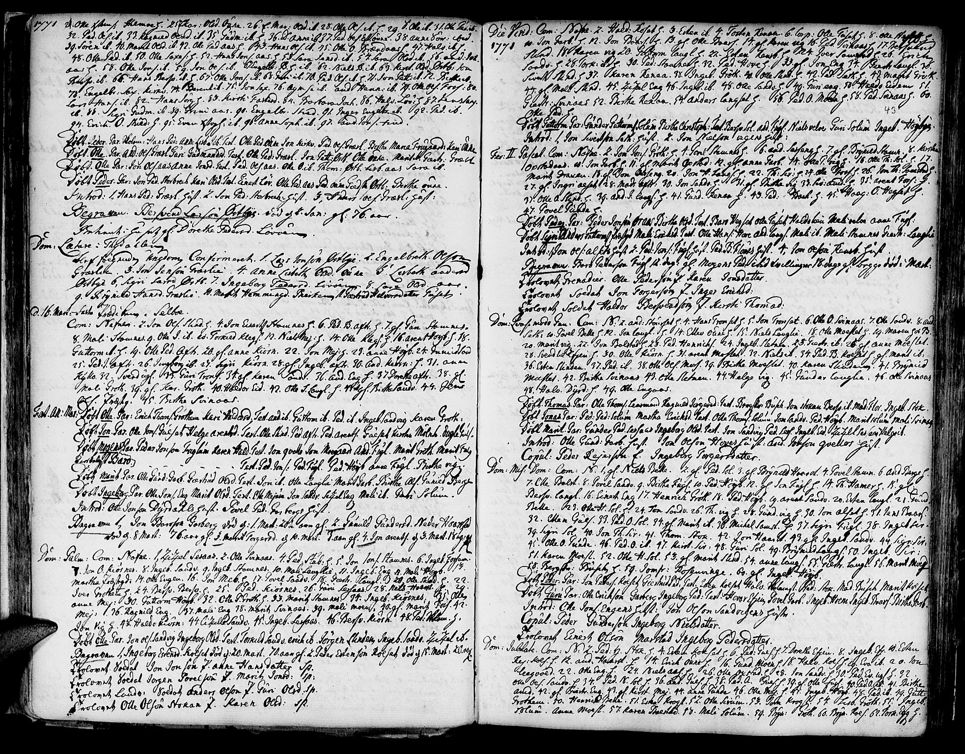 Ministerialprotokoller, klokkerbøker og fødselsregistre - Sør-Trøndelag, AV/SAT-A-1456/695/L1138: Ministerialbok nr. 695A02 /1, 1757-1801, s. 43