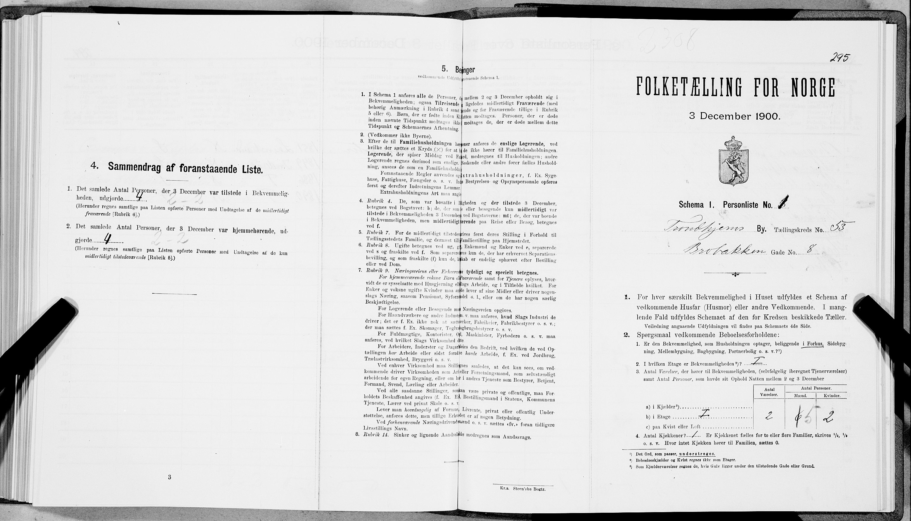 SAT, Folketelling 1900 for 1601 Trondheim kjøpstad, 1900, s. 9014