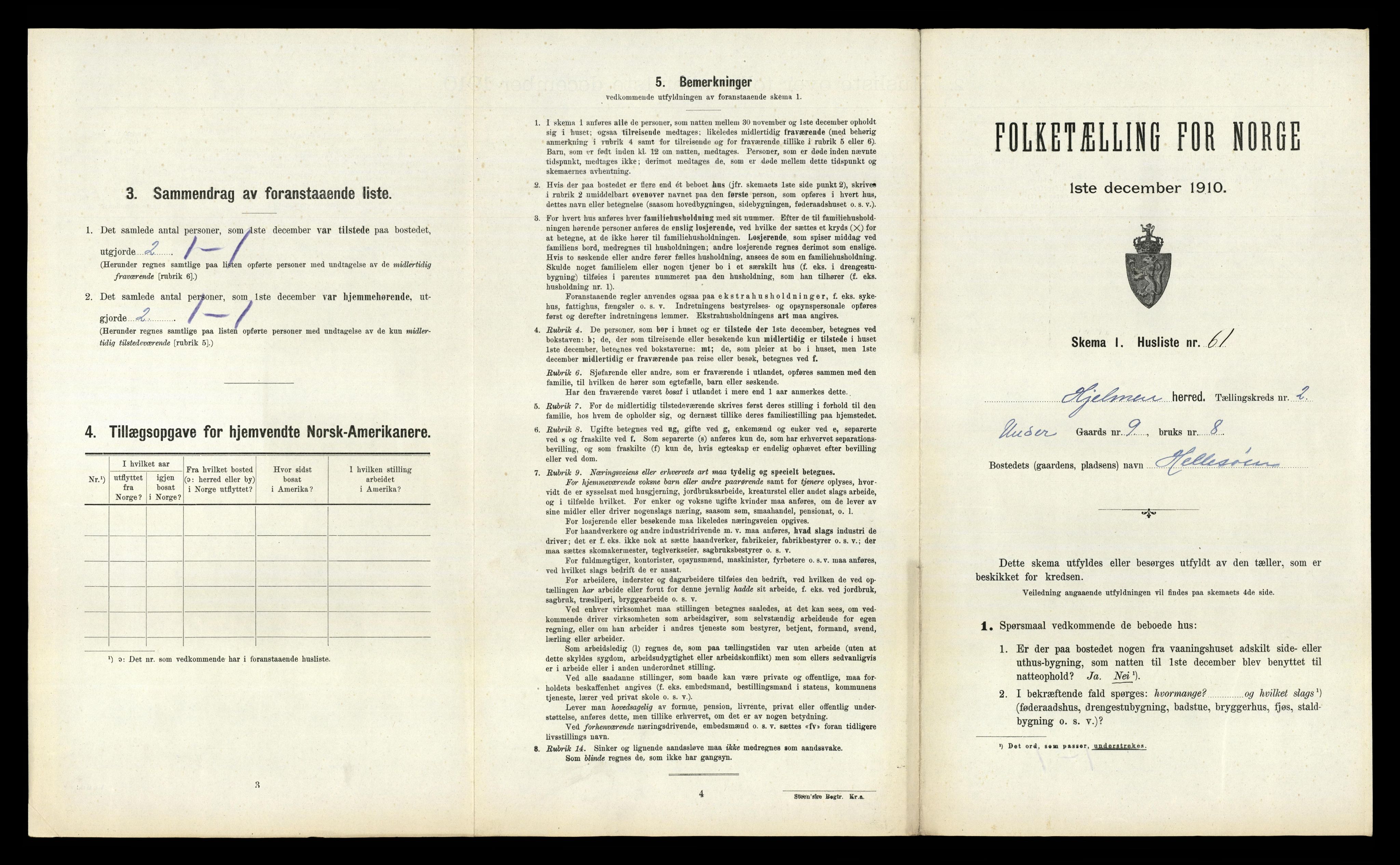 RA, Folketelling 1910 for 1259 Hjelme herred, 1910, s. 256