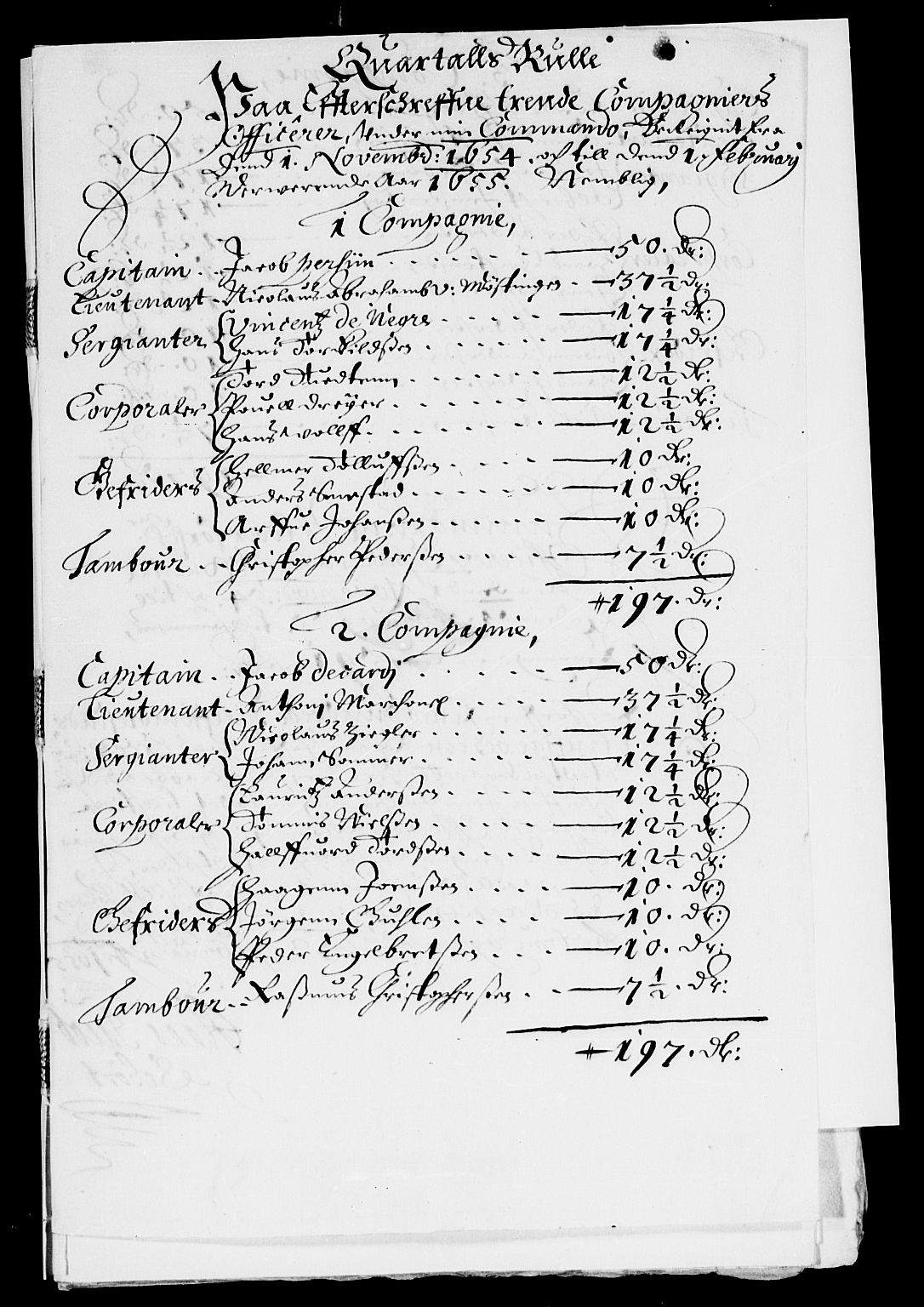 Rentekammeret inntil 1814, Reviderte regnskaper, Lensregnskaper, AV/RA-EA-5023/R/Rb/Rba/L0224: Akershus len, 1654-1655