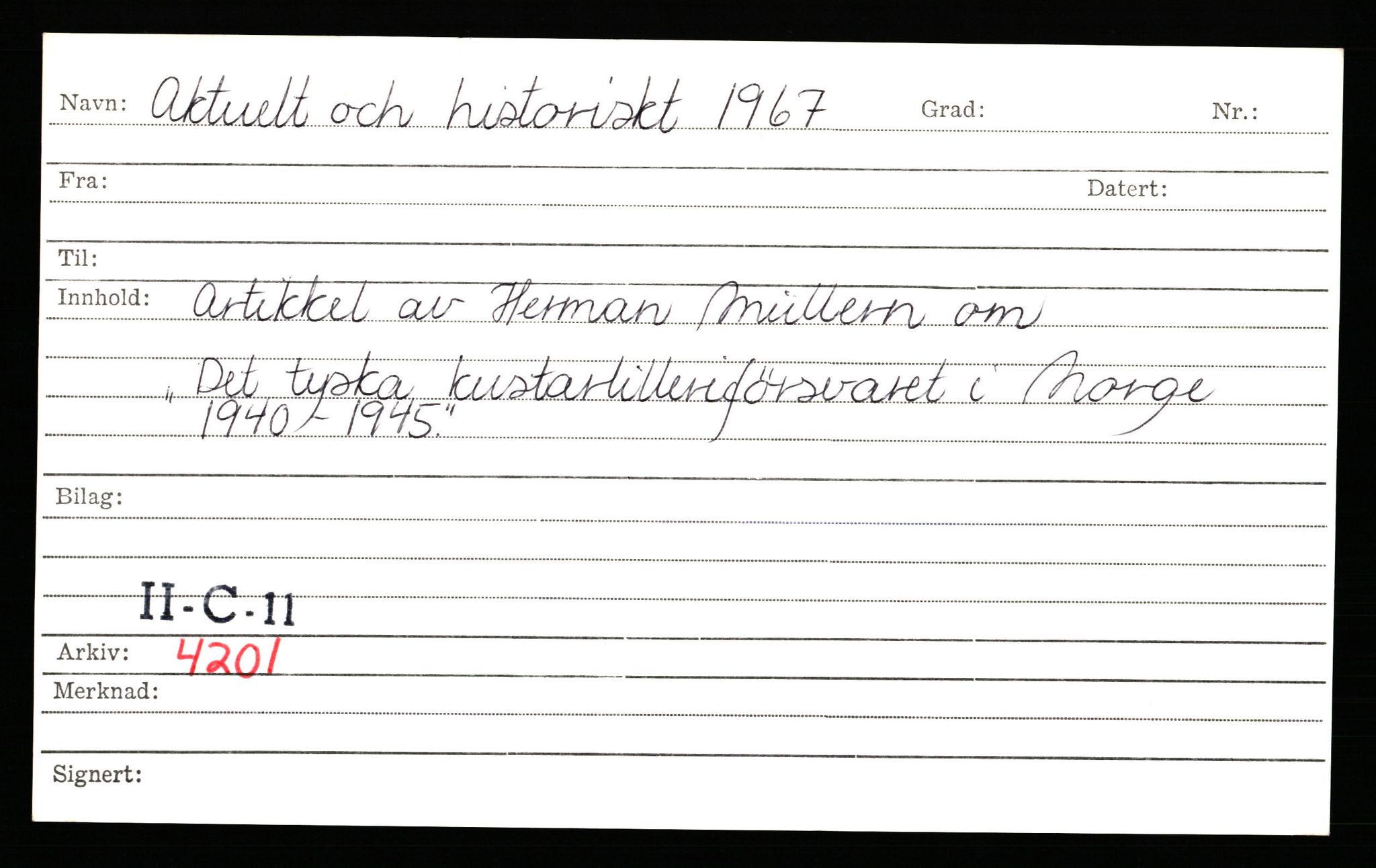 Forsvaret, Forsvarets krigshistoriske avdeling, AV/RA-RAFA-2017/E/Ed/L0155: FKA:  Forfatterkartotek A - E., 1945-1979, s. 62