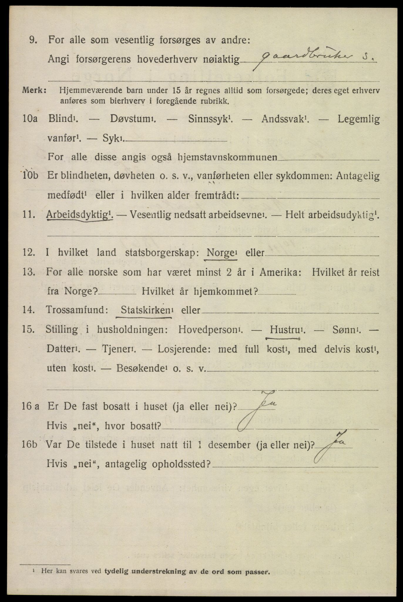 SAH, Folketelling 1920 for 0540 Sør-Aurdal herred, 1920, s. 2814