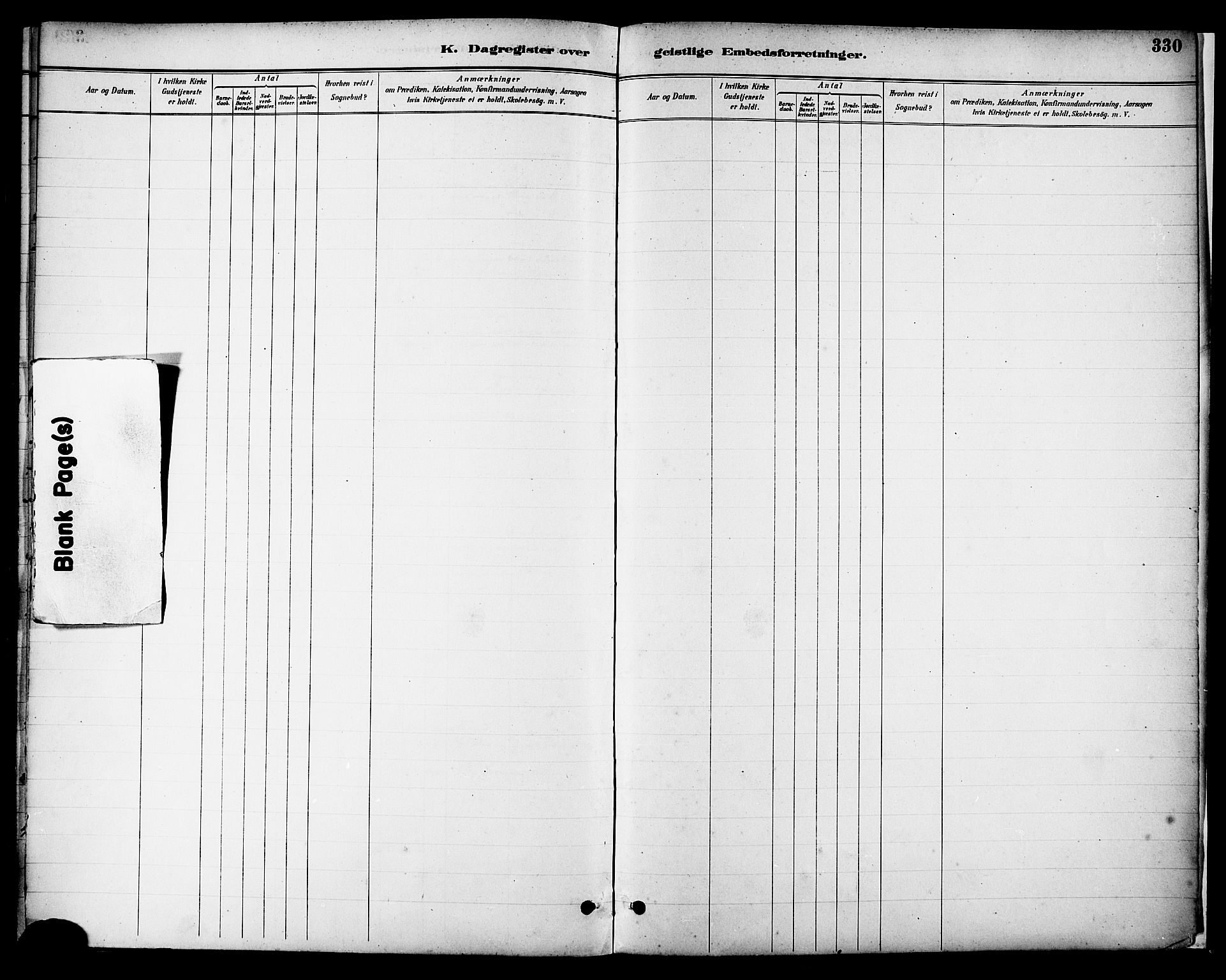 Ministerialprotokoller, klokkerbøker og fødselsregistre - Nordland, AV/SAT-A-1459/863/L0898: Ministerialbok nr. 863A10, 1886-1897, s. 330