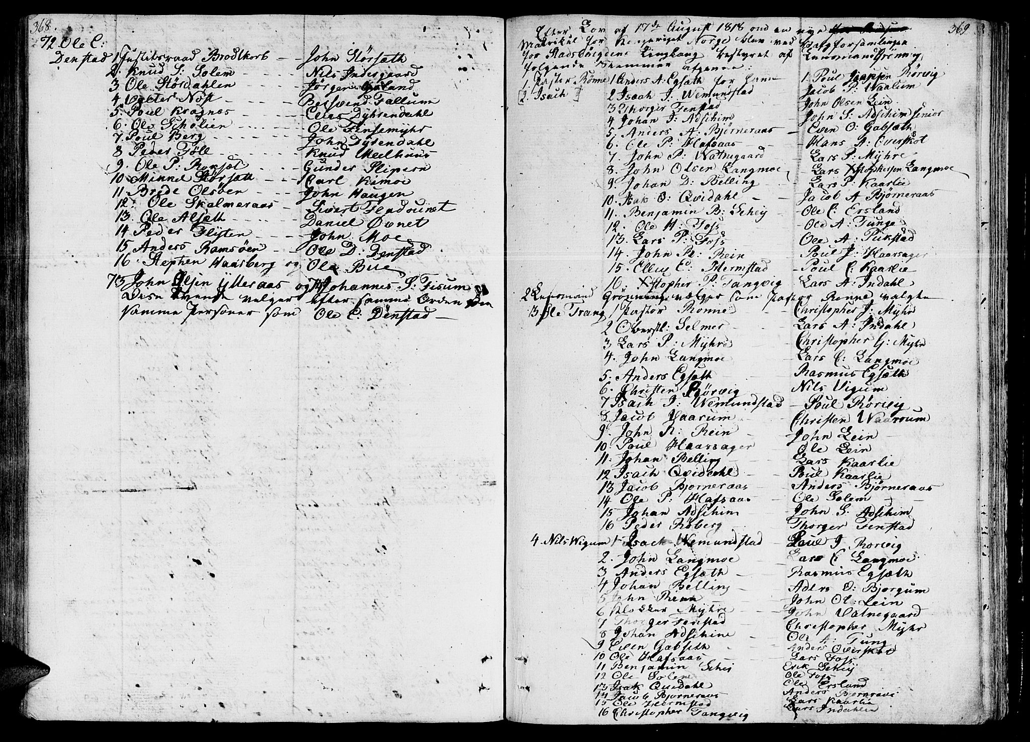 Ministerialprotokoller, klokkerbøker og fødselsregistre - Sør-Trøndelag, SAT/A-1456/646/L0607: Ministerialbok nr. 646A05, 1806-1815, s. 368-369