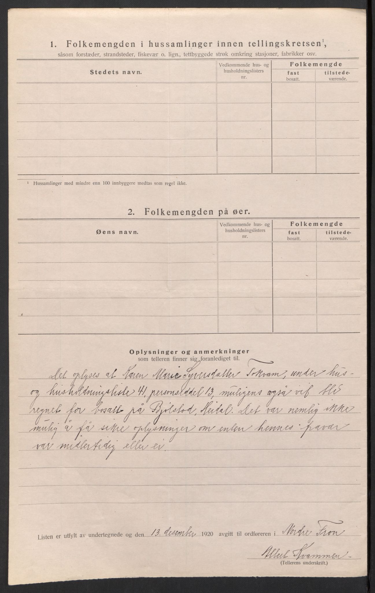 SAH, Folketelling 1920 for 0518 Nord-Fron herred, 1920, s. 23