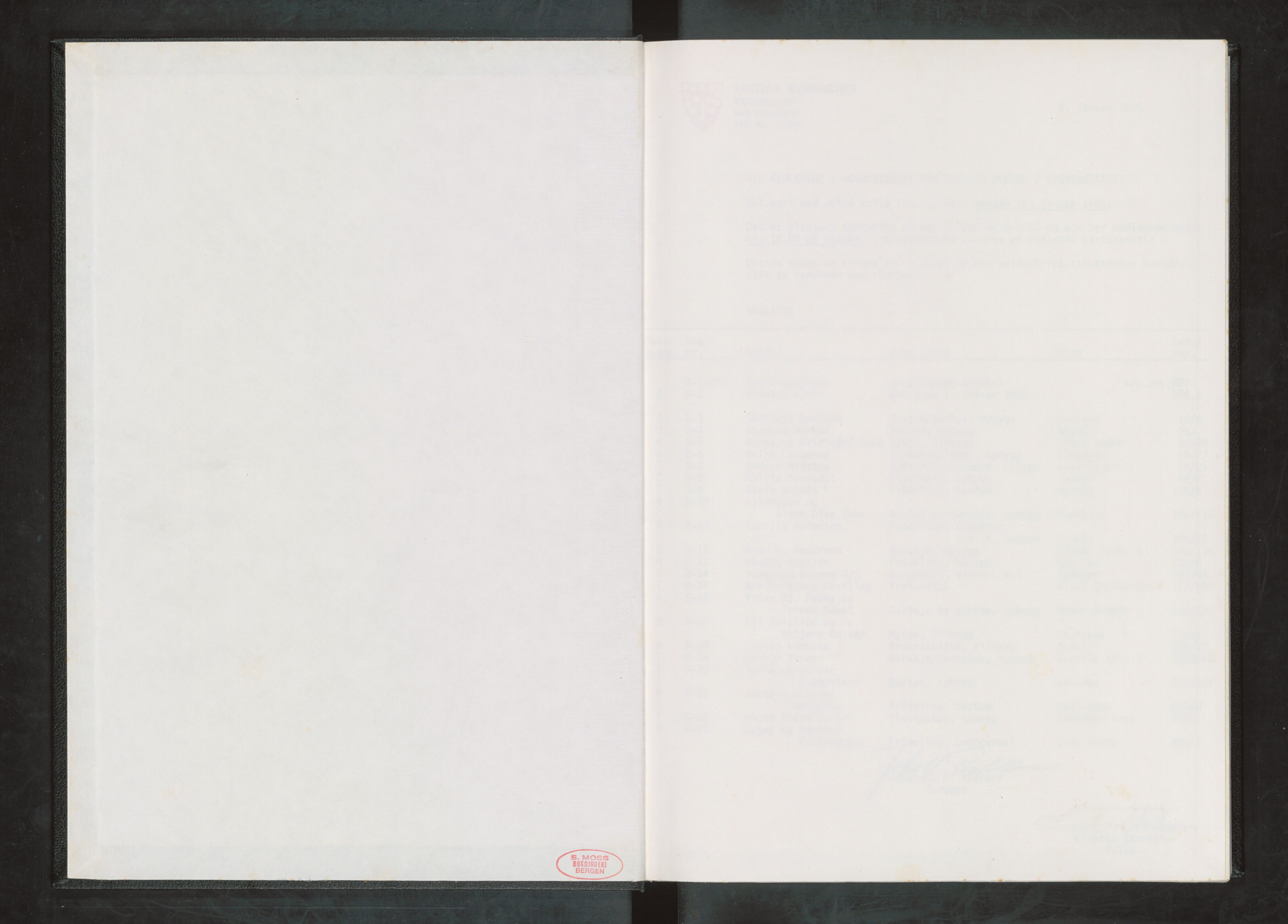 Lindås kommune. Bygningsrådet, IKAH/1263-511/A/Aa/L0054: Møtebok for Lindås bygningsråd, 1985