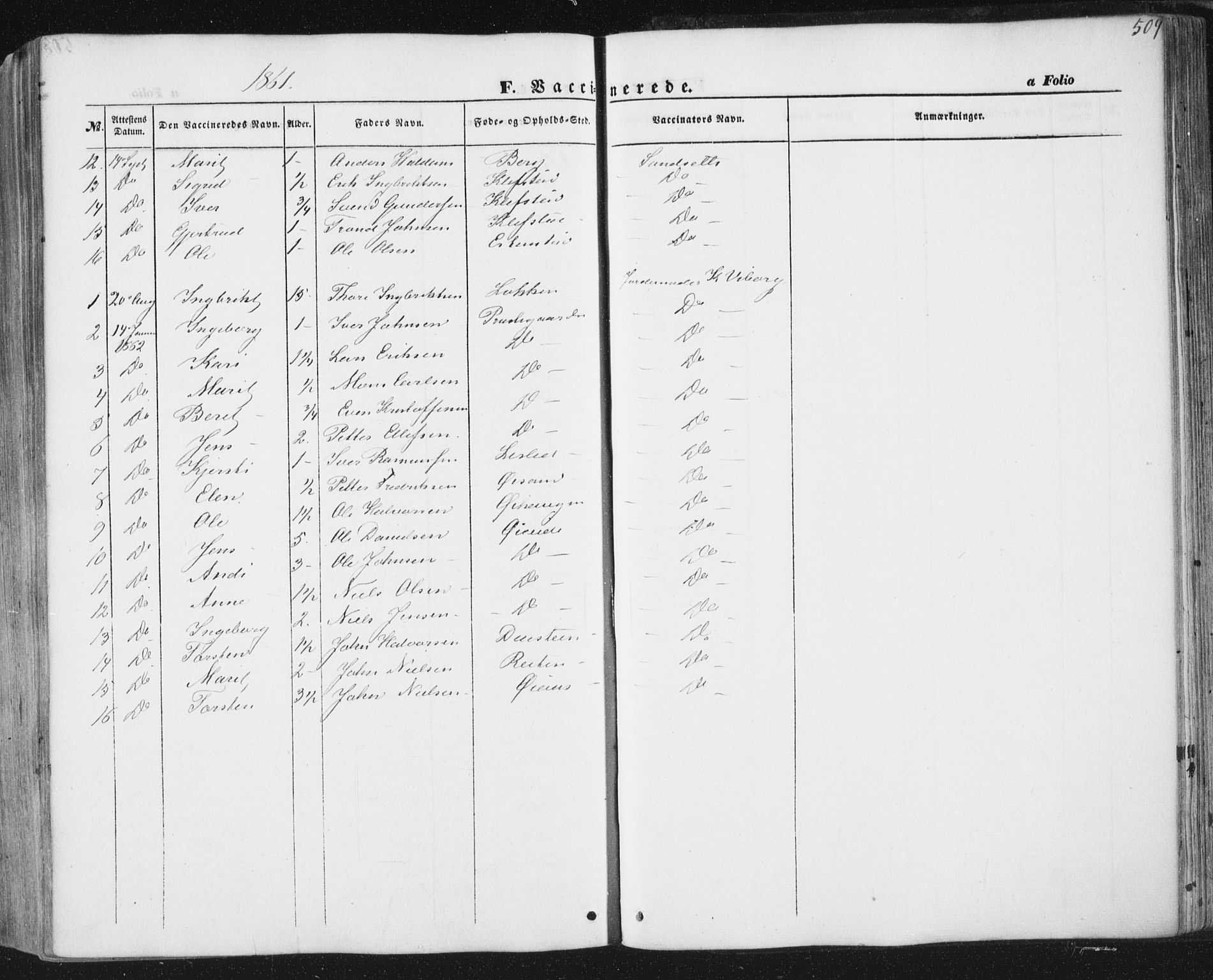 Ministerialprotokoller, klokkerbøker og fødselsregistre - Sør-Trøndelag, SAT/A-1456/691/L1076: Ministerialbok nr. 691A08, 1852-1861, s. 509