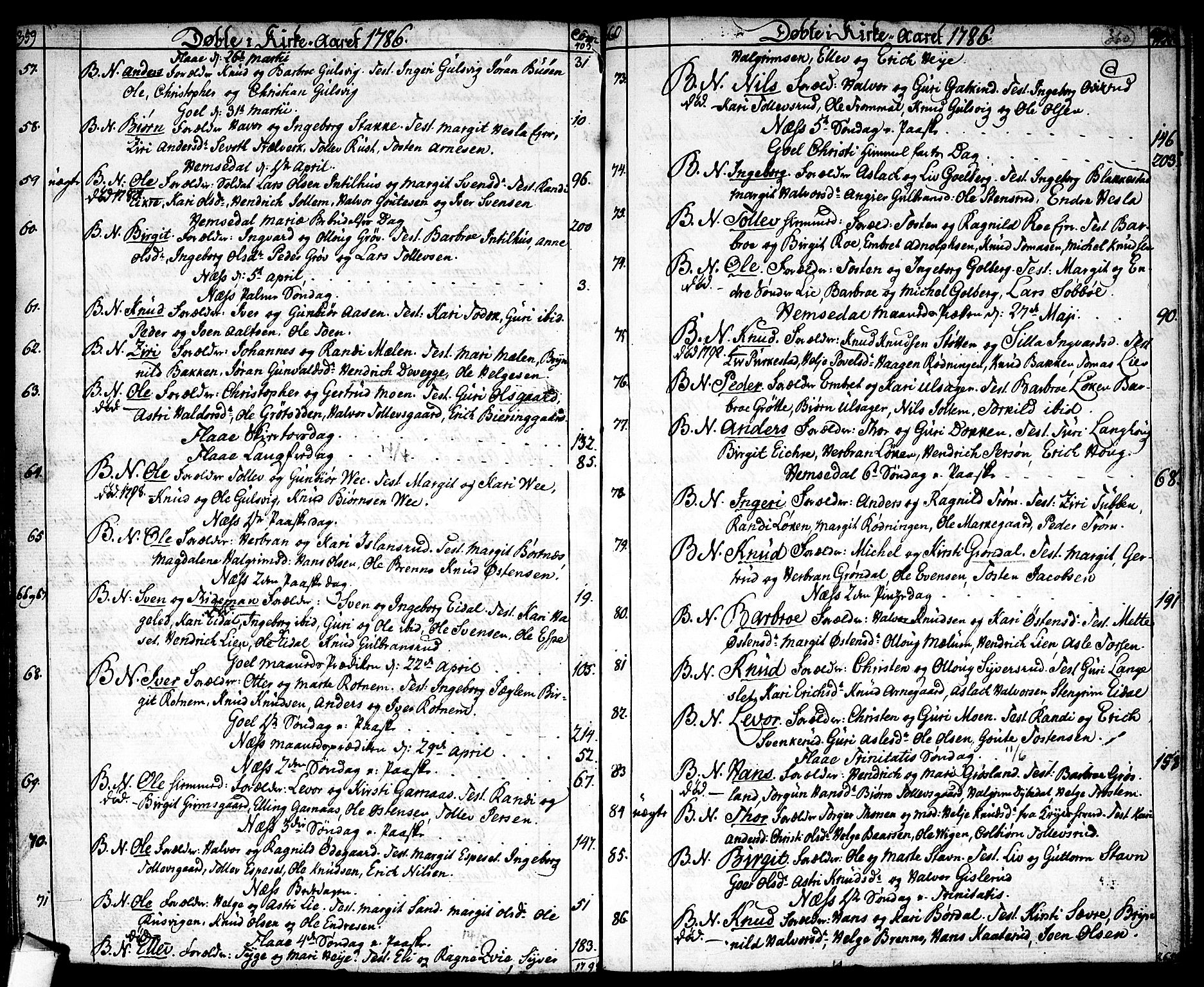 Nes kirkebøker, SAKO/A-236/F/Fa/L0004: Ministerialbok nr. 4, 1764-1786, s. 359-360