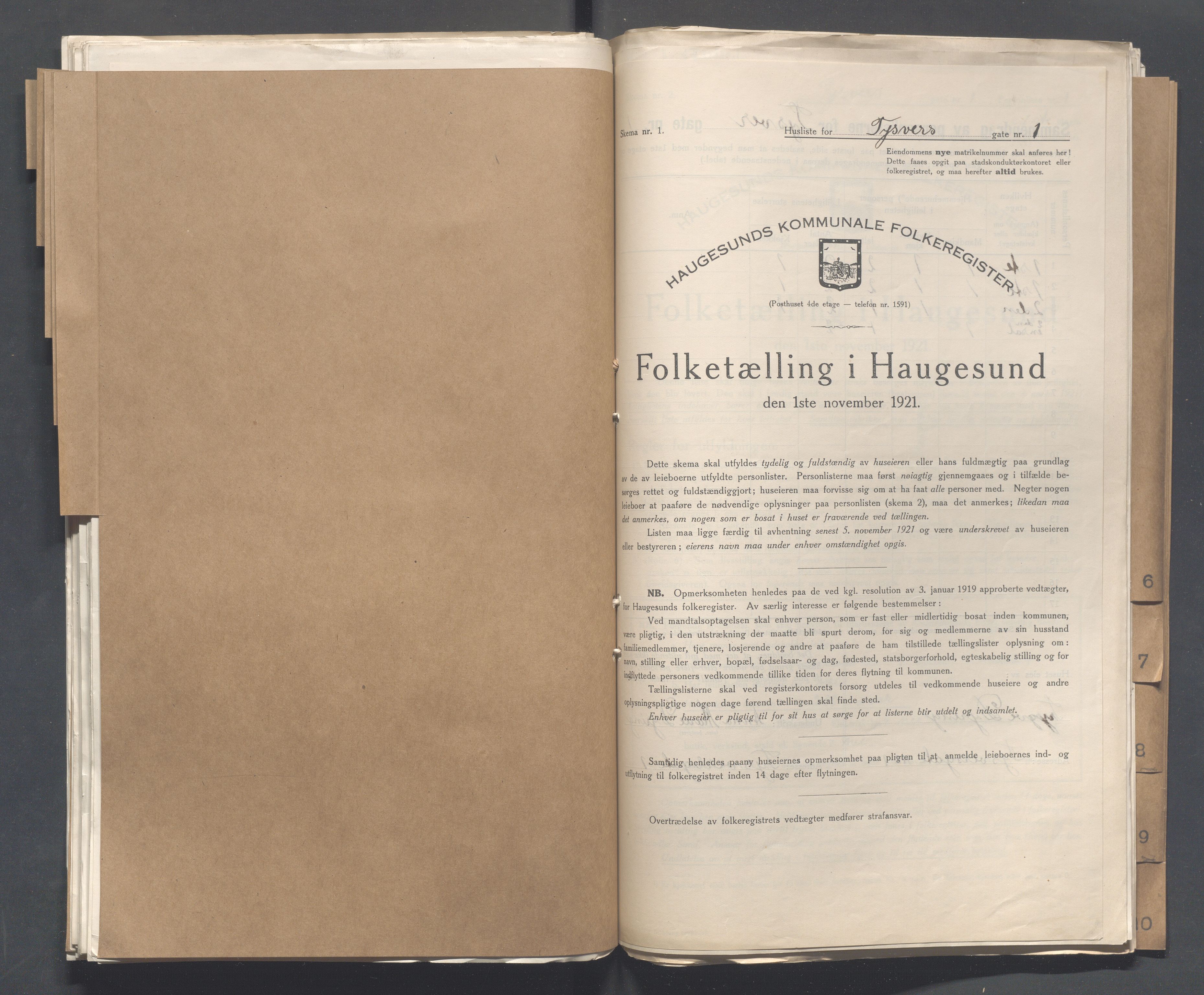 IKAR, Kommunal folketelling 1.11.1921 for Haugesund, 1921, s. 5476