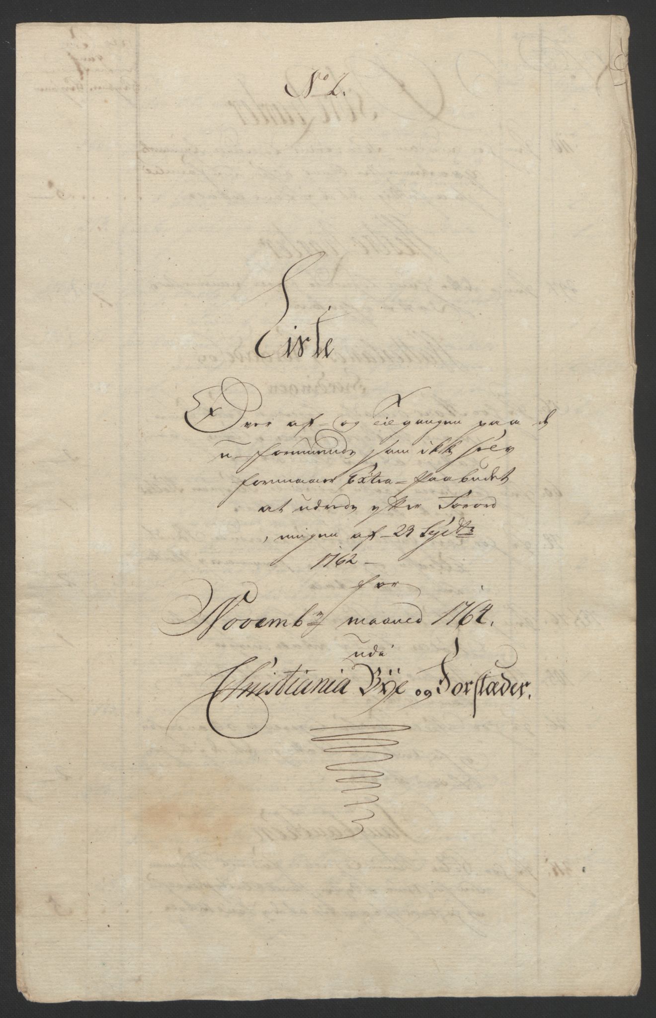 Rentekammeret inntil 1814, Reviderte regnskaper, Byregnskaper, AV/RA-EA-4066/R/Re/L0072/0001: [E13] Kontribusjonsregnskap / Ekstraskatt, 1763-1764, s. 435