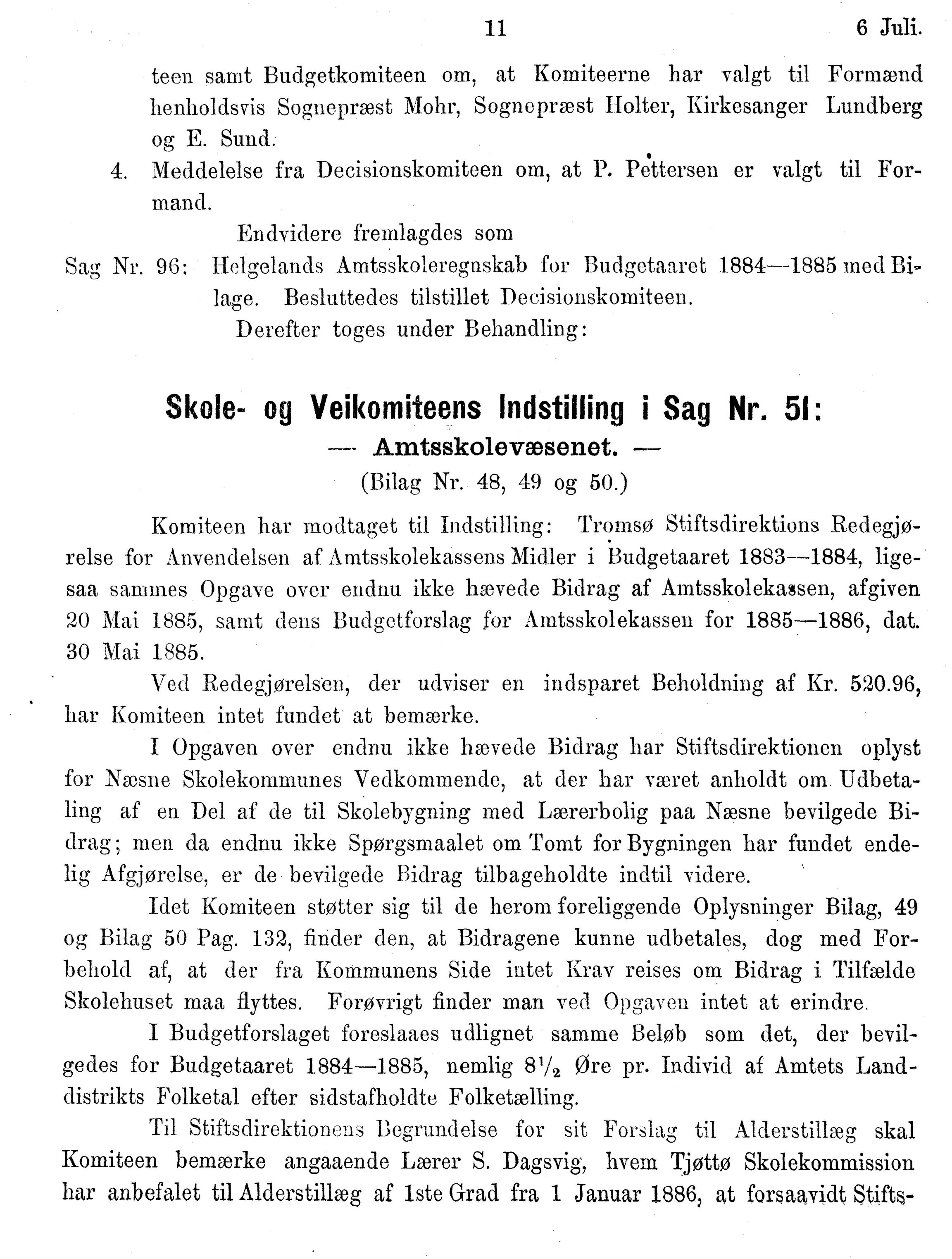 Nordland Fylkeskommune. Fylkestinget, AIN/NFK-17/176/A/Ac/L0014: Fylkestingsforhandlinger 1881-1885, 1881-1885