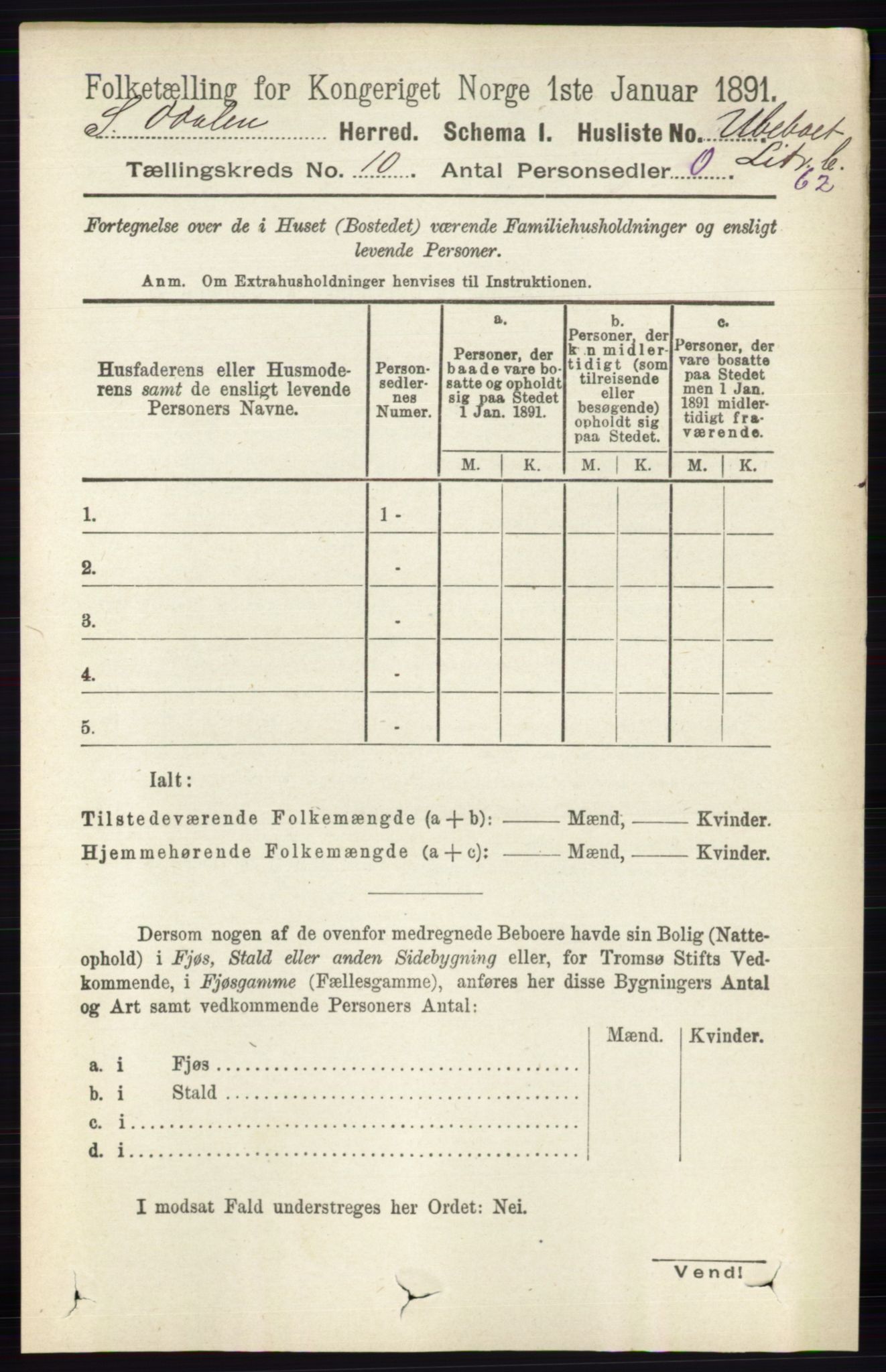 RA, Folketelling 1891 for 0419 Sør-Odal herred, 1891, s. 4350