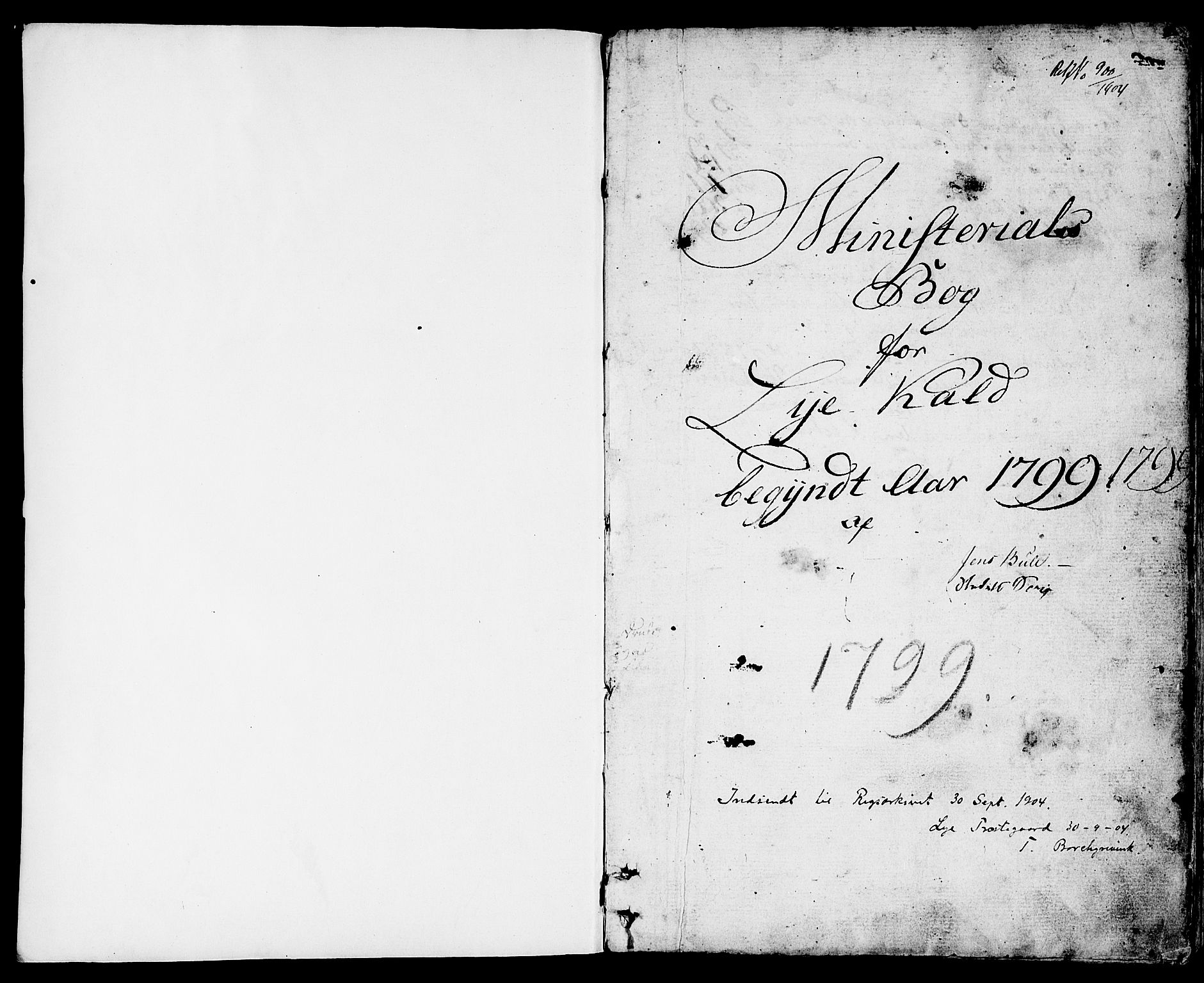 Lye sokneprestkontor, SAST/A-101794/001/30BA/L0002: Ministerialbok nr. A 2, 1799-1817, s. 1