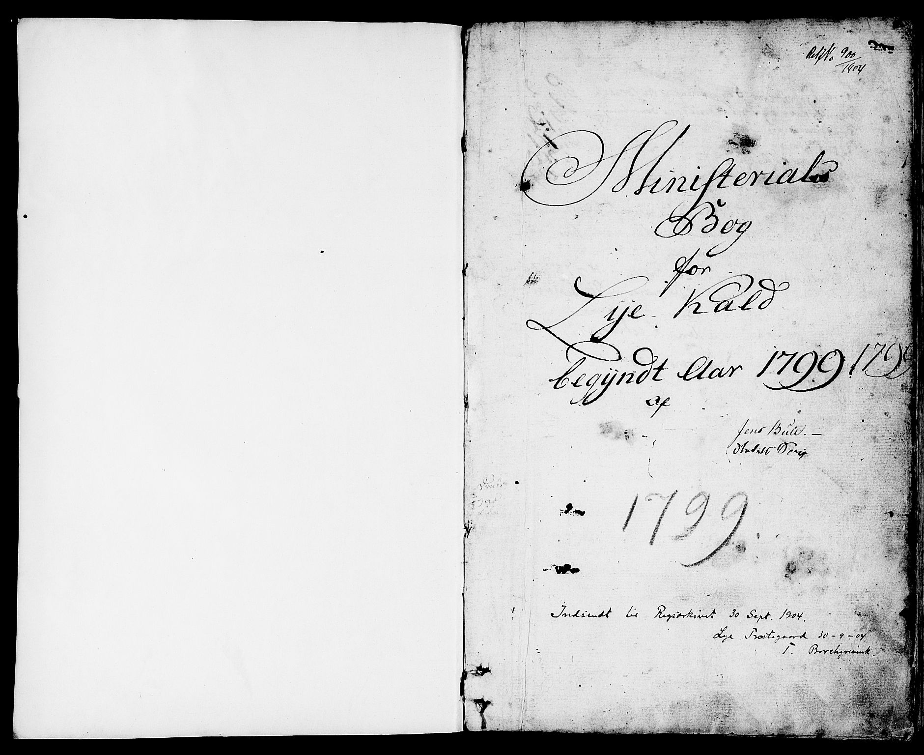 Lye sokneprestkontor, AV/SAST-A-101794/001/30BA/L0002: Ministerialbok nr. A 2, 1799-1817, s. 1