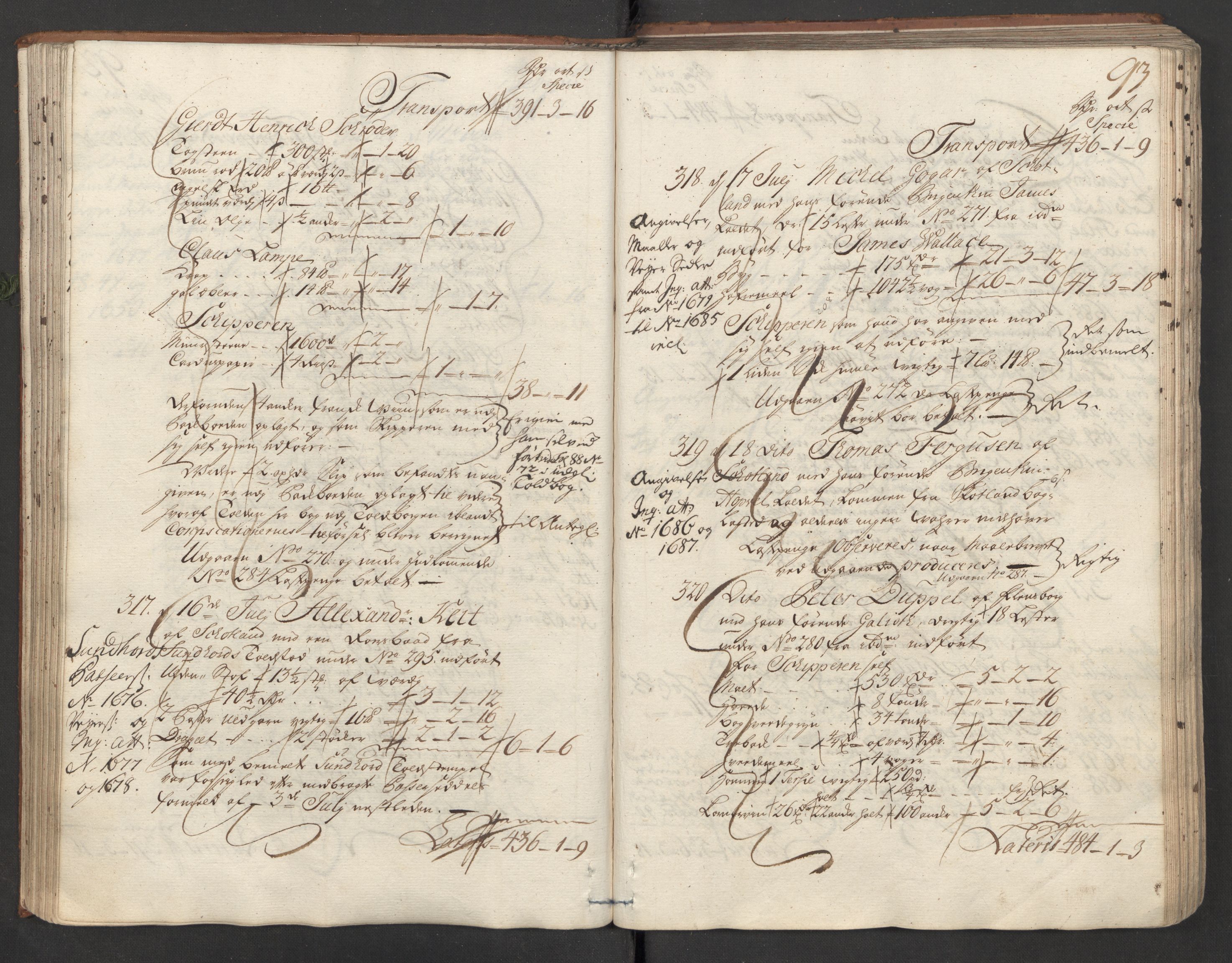 Generaltollkammeret, tollregnskaper, AV/RA-EA-5490/R26/L0016/0001: Tollregnskaper Bergen A / Inngående hovedtollbok, 1731, s. 92b-93a
