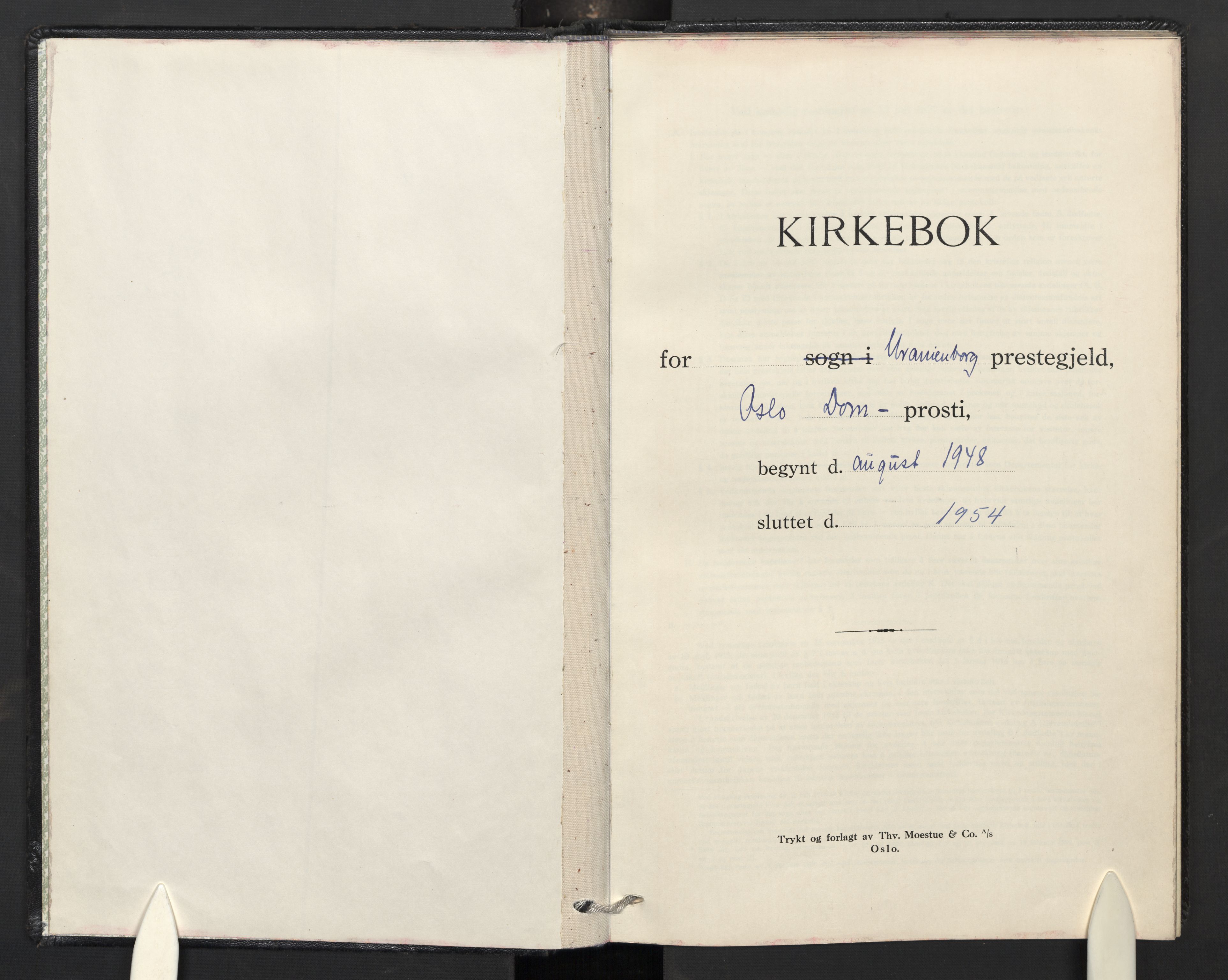 Uranienborg prestekontor Kirkebøker, SAO/A-10877/F/Fa/L0020: Ministerialbok nr. I 20, 1948-1954