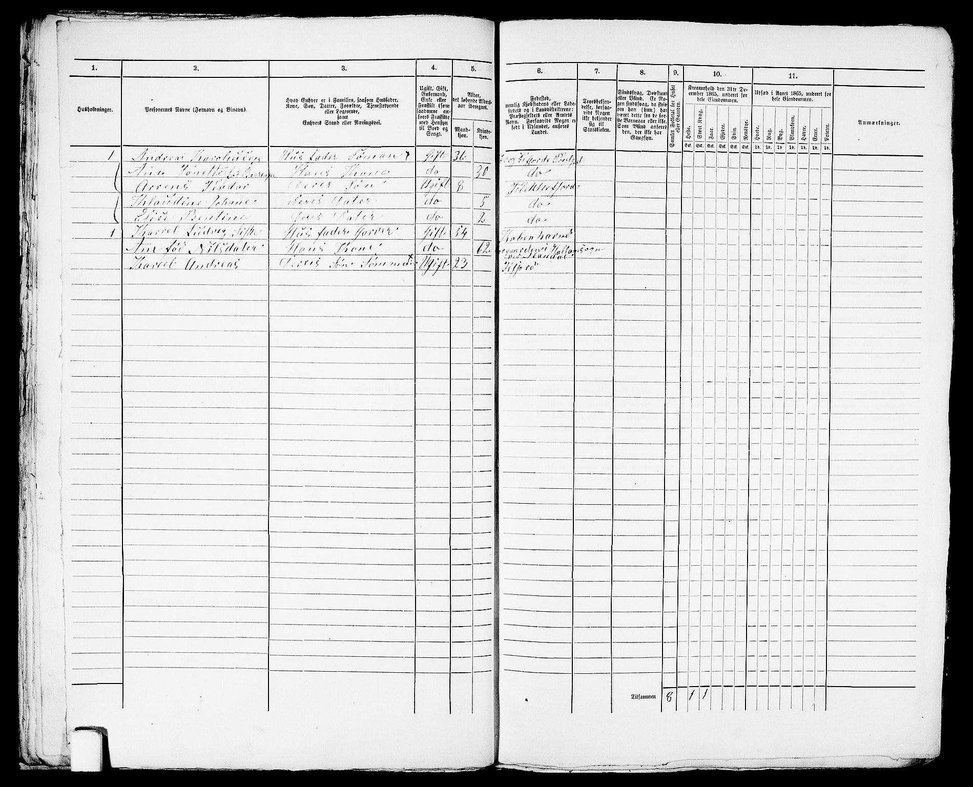 RA, Folketelling 1865 for 1004B Flekkefjord prestegjeld, Flekkefjord kjøpstad, 1865, s. 41