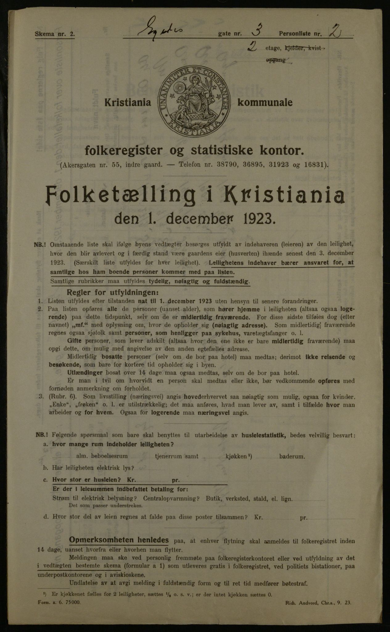 OBA, Kommunal folketelling 1.12.1923 for Kristiania, 1923, s. 20956