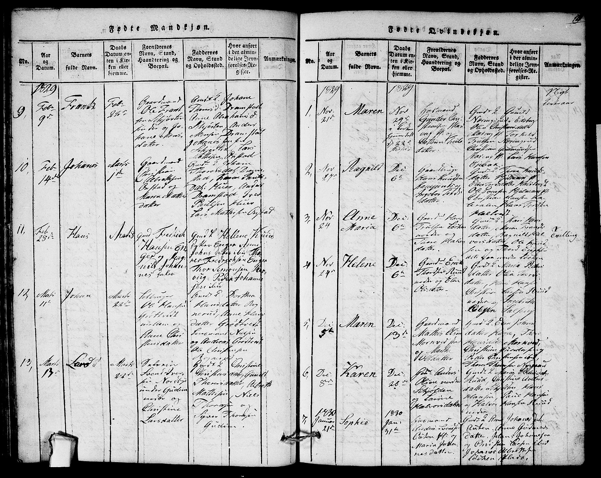 Askim prestekontor Kirkebøker, SAO/A-10900/G/Ga/L0001: Klokkerbok nr. 1, 1817-1846, s. 120-121