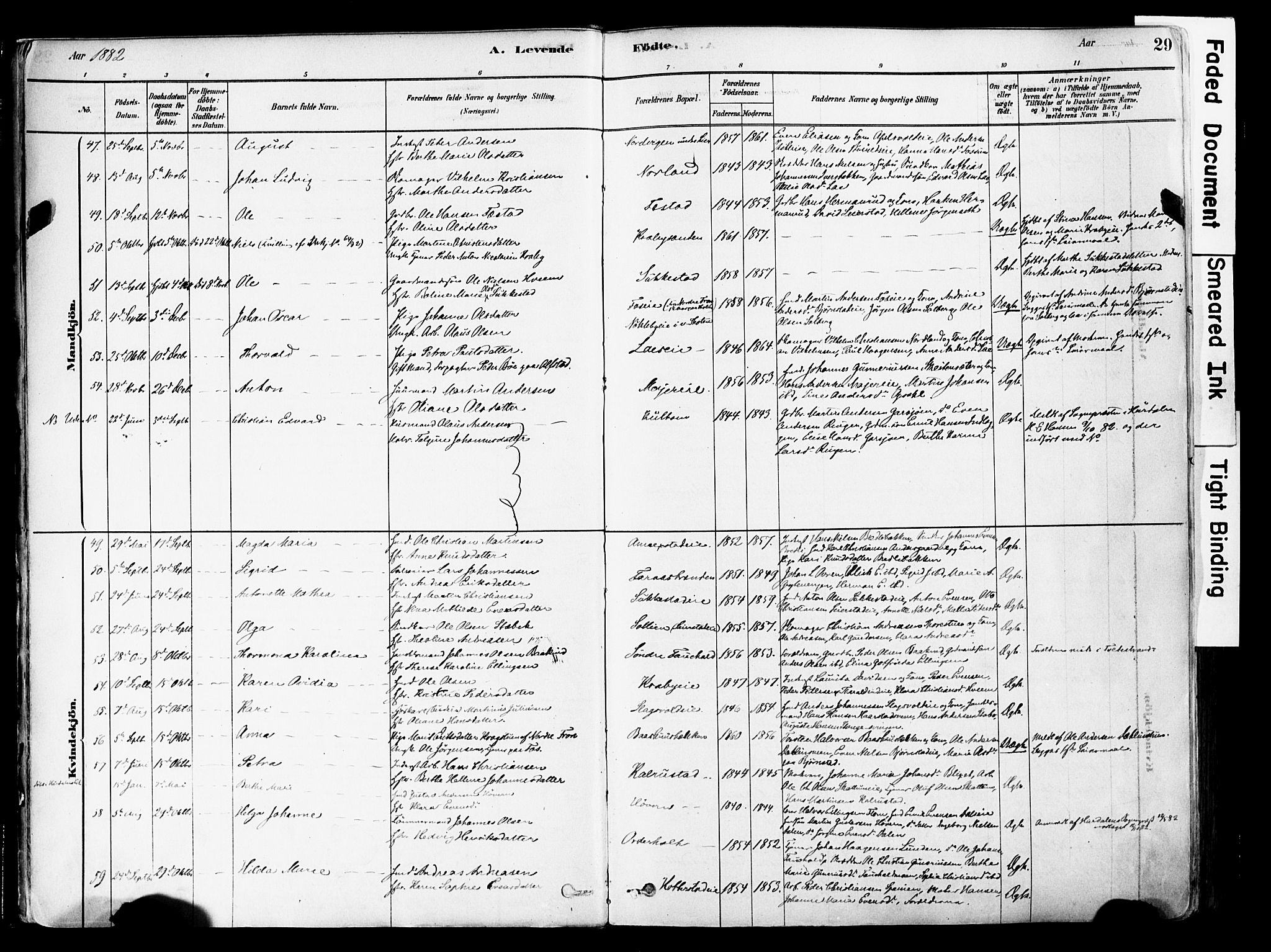 Østre Toten prestekontor, AV/SAH-PREST-104/H/Ha/Haa/L0006: Ministerialbok nr. 6 /1, 1878-1896, s. 29
