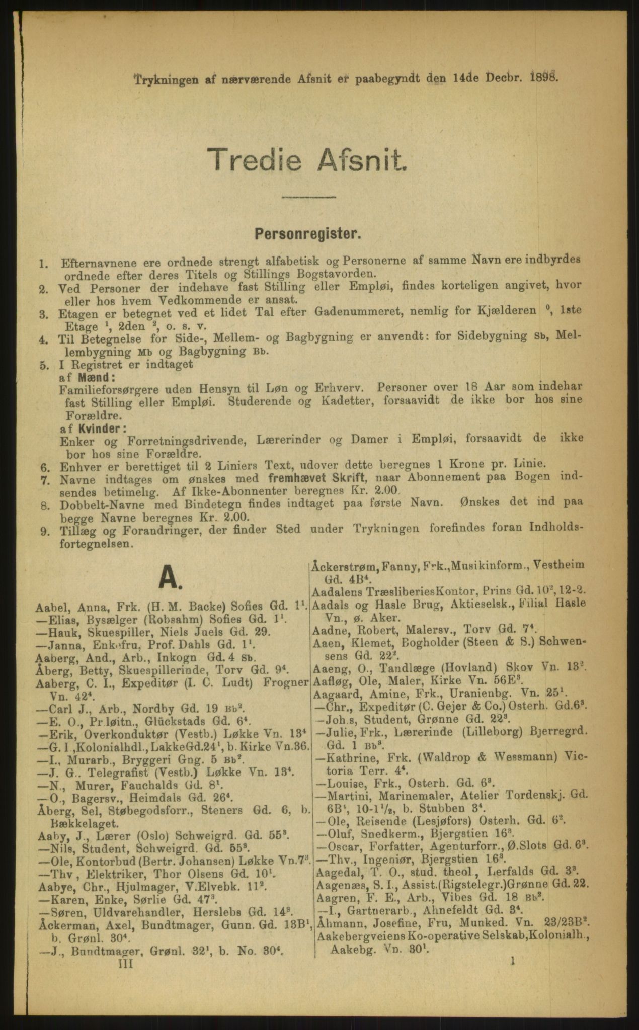 Kristiania/Oslo adressebok, PUBL/-, 1899, s. 101