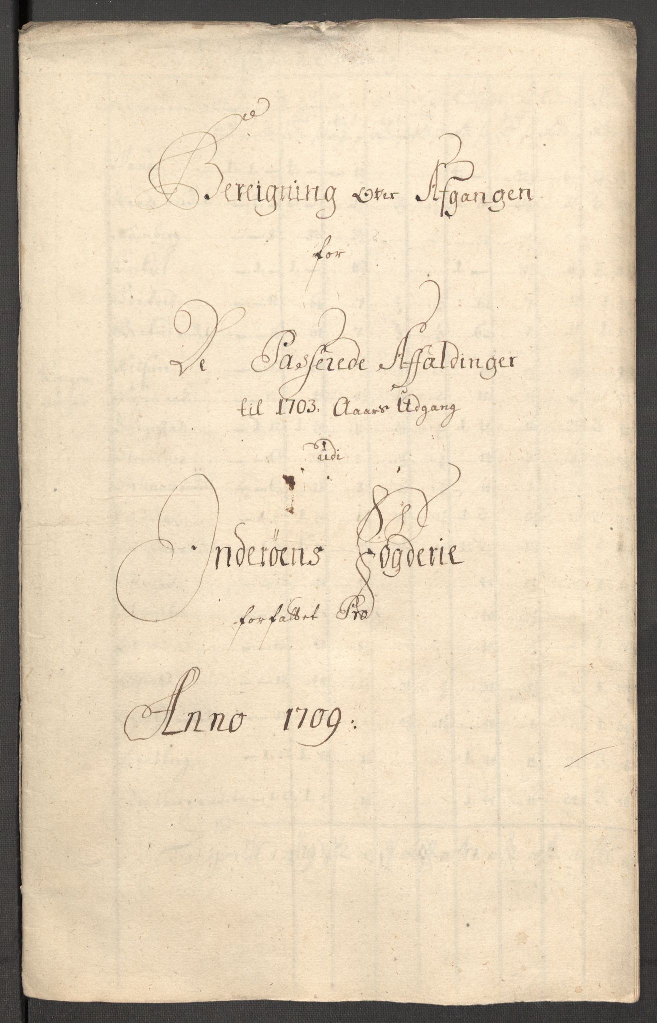 Rentekammeret inntil 1814, Reviderte regnskaper, Fogderegnskap, RA/EA-4092/R63/L4317: Fogderegnskap Inderøy, 1709, s. 237