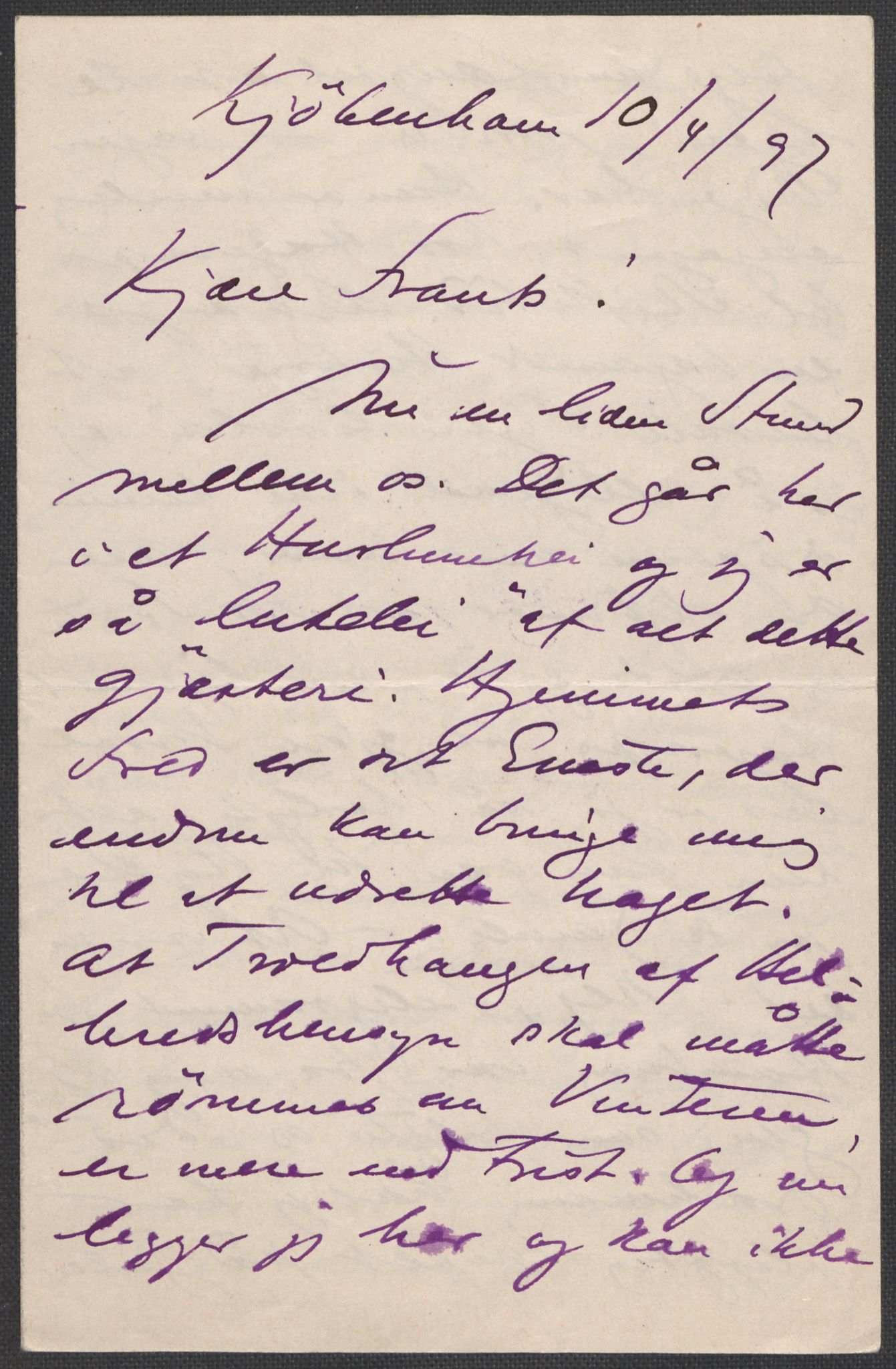 Beyer, Frants, RA/PA-0132/F/L0001: Brev fra Edvard Grieg til Frantz Beyer og "En del optegnelser som kan tjene til kommentar til brevene" av Marie Beyer, 1872-1907, s. 499