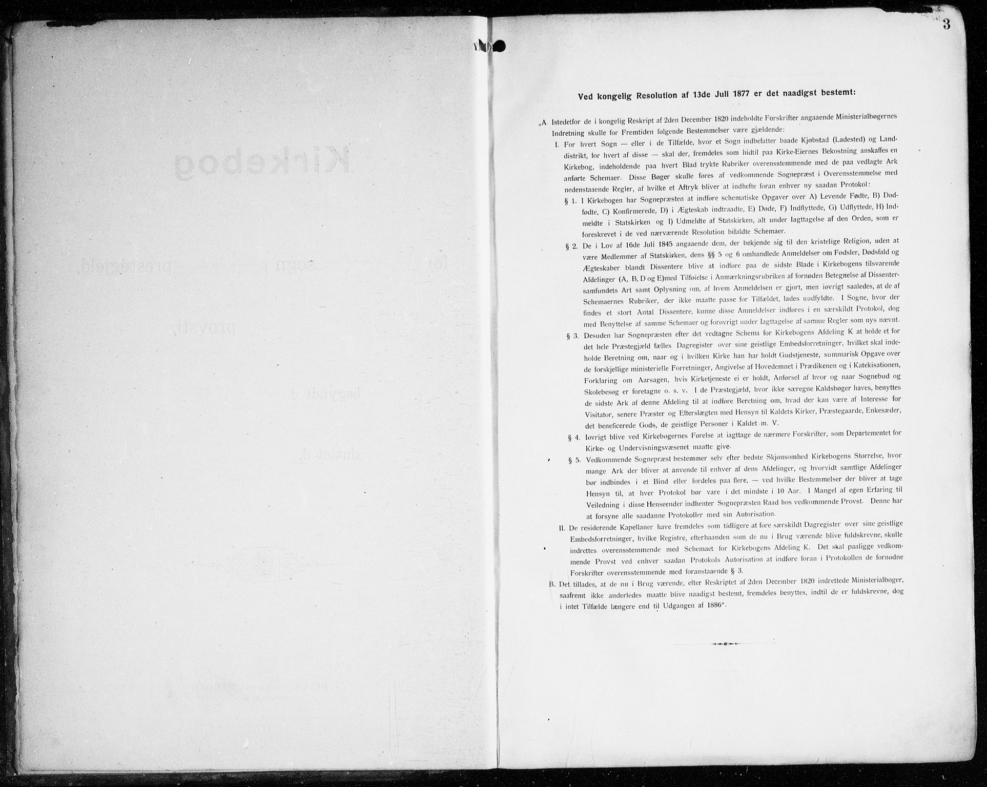 Korskirken sokneprestembete, SAB/A-76101/H/Haa: Ministerialbok nr. B 10, 1909-1923, s. 3