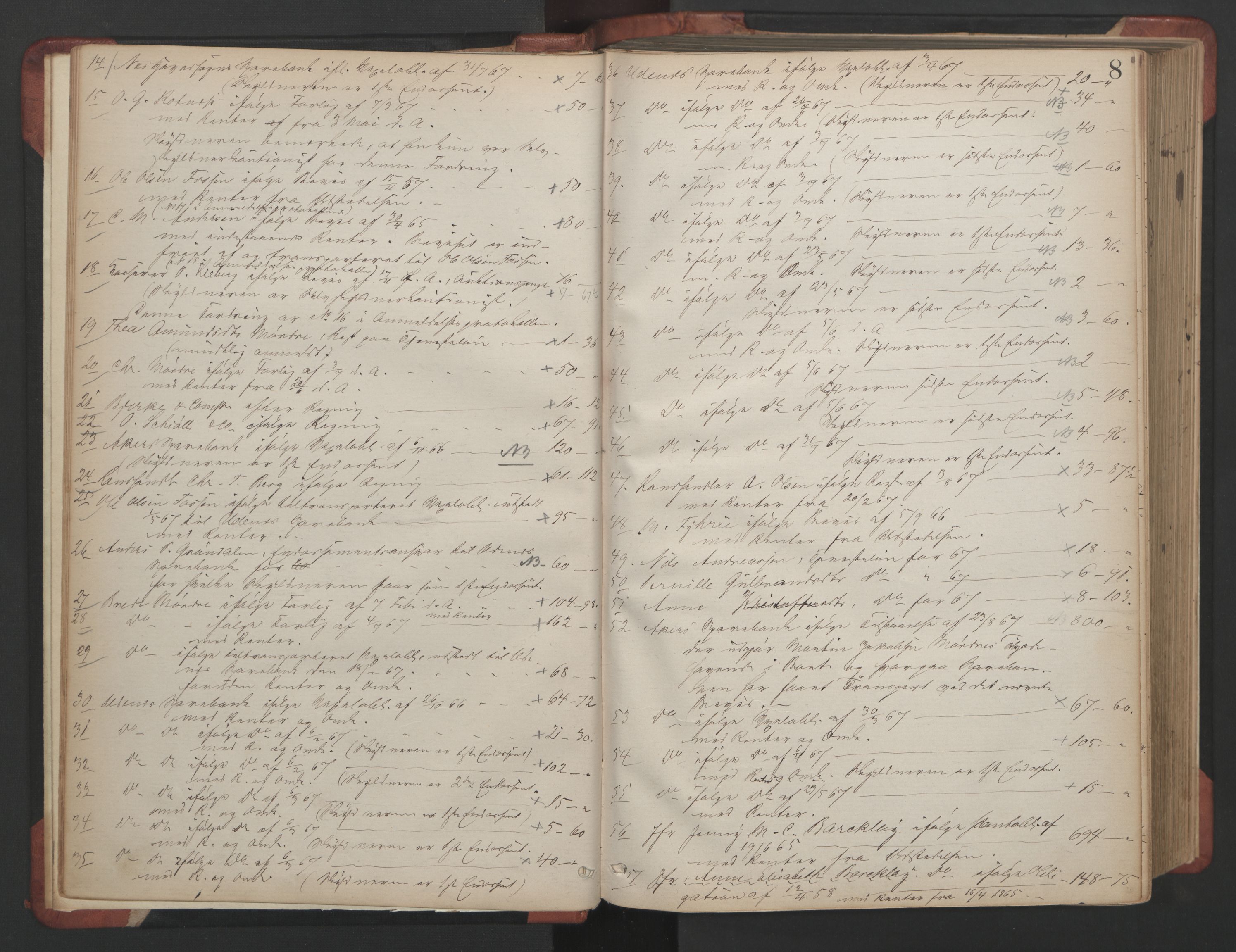 Nes tingrett, AV/SAO-A-10548/H/Hb/L0004: Registrerings- og forhandlingsprotokoll "Q", 1867-1877, s. 7b-8a