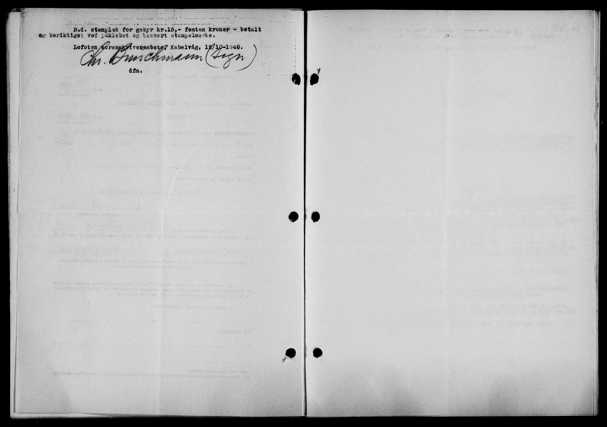 Lofoten sorenskriveri, SAT/A-0017/1/2/2C/L0007a: Pantebok nr. 7a, 1939-1940, Dagboknr: 910/1940